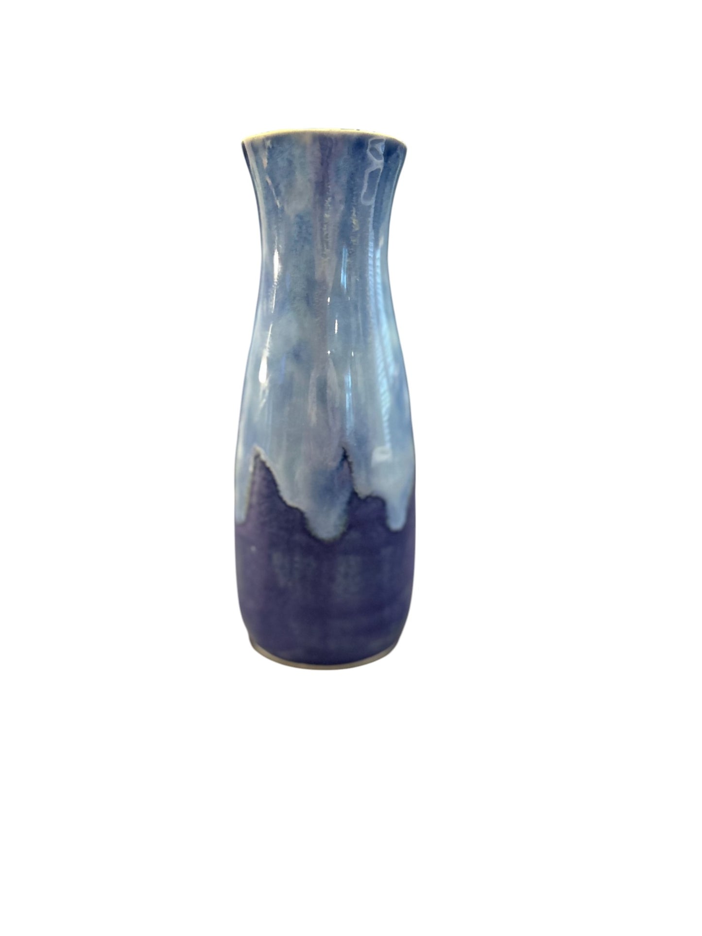 Slip Cast Bottle Vase in Aspen Blue 7"