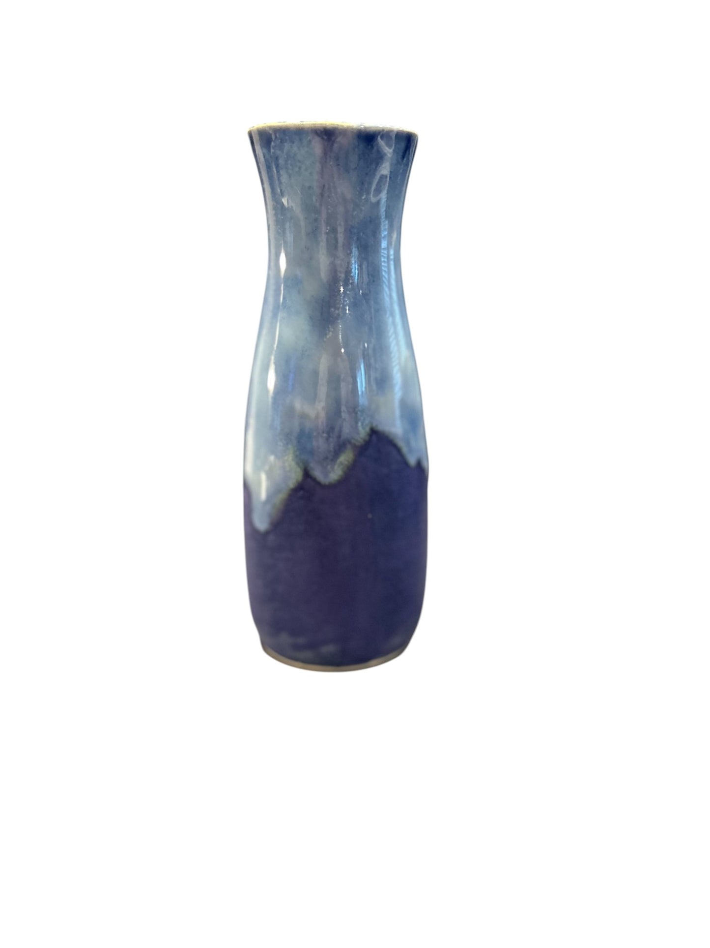 Slip Cast Bottle Vase in Aspen Blue 7"