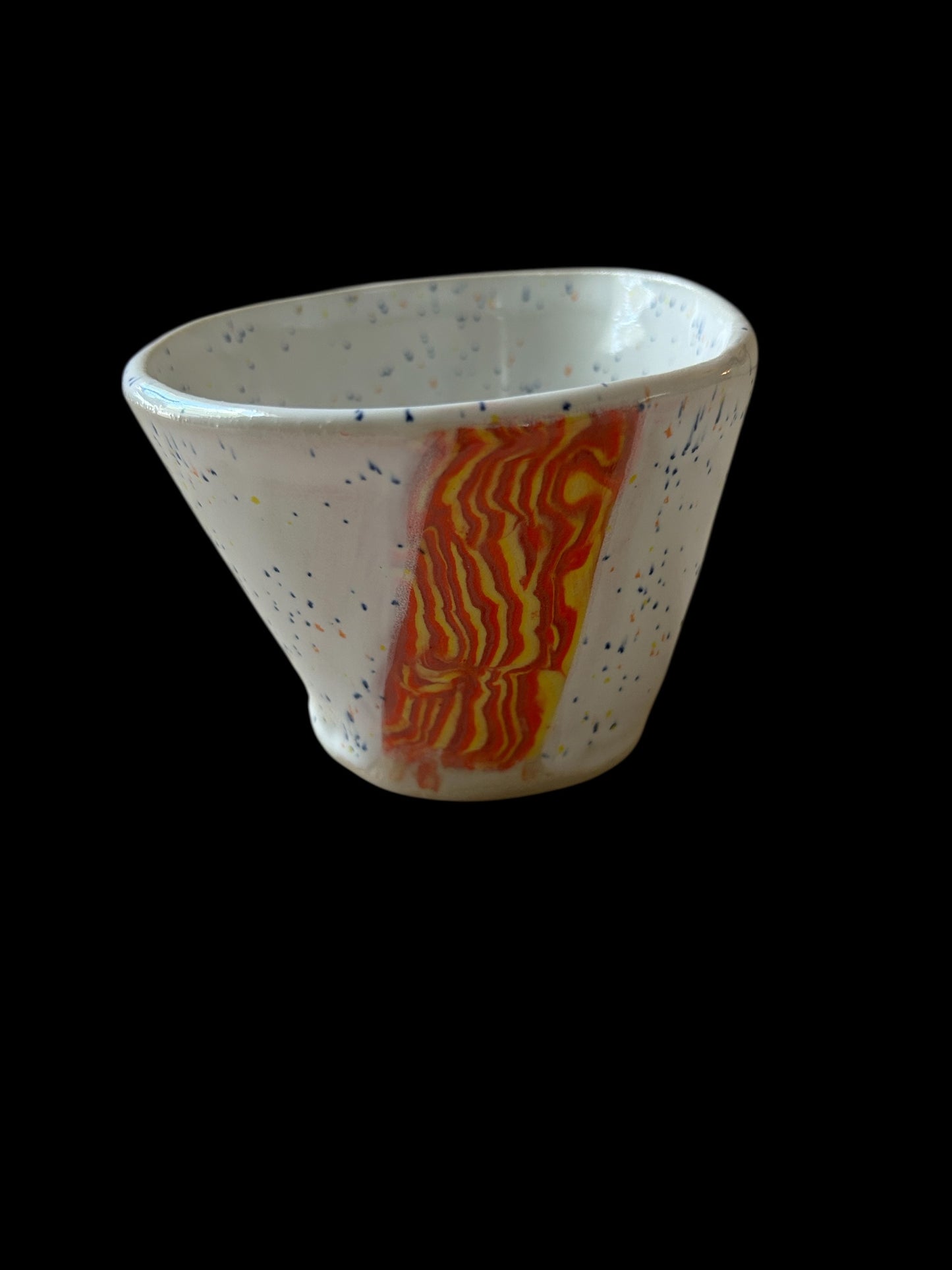 Nerikomi Chawan Tea Bowl #1 in Sunset and Speckle