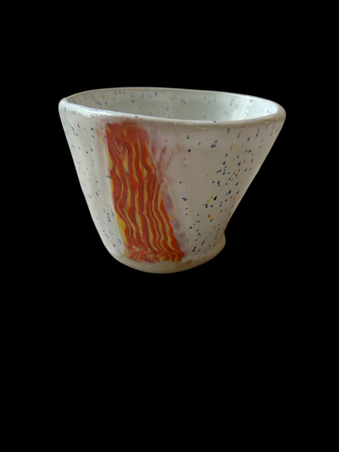 Nerikomi Chawan Tea Bowl #1 in Sunset and Speckle