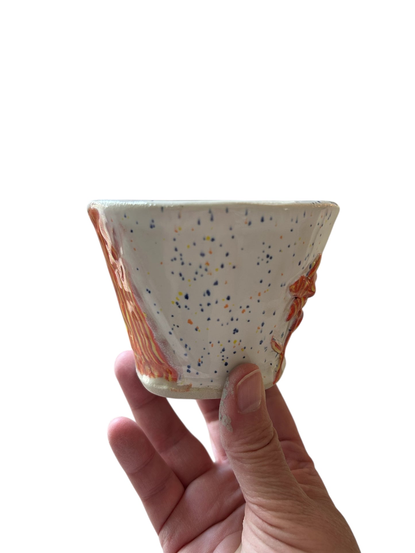 Nerikomi Chawan Tea Bowl #1 in Sunset and Speckle