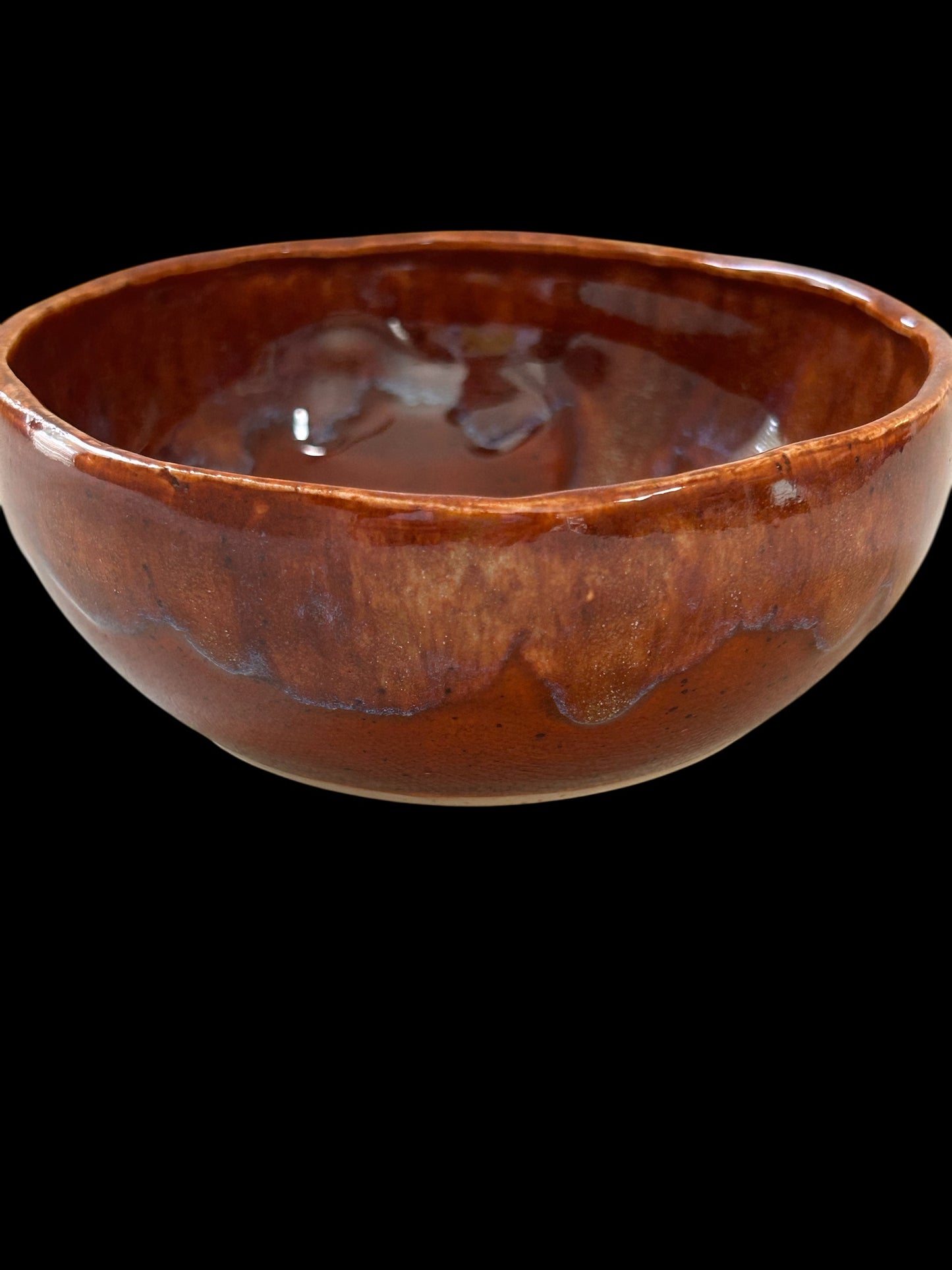 Small 5" Slip Cast Snack Bowl #88 in Deep Sienna Speckle