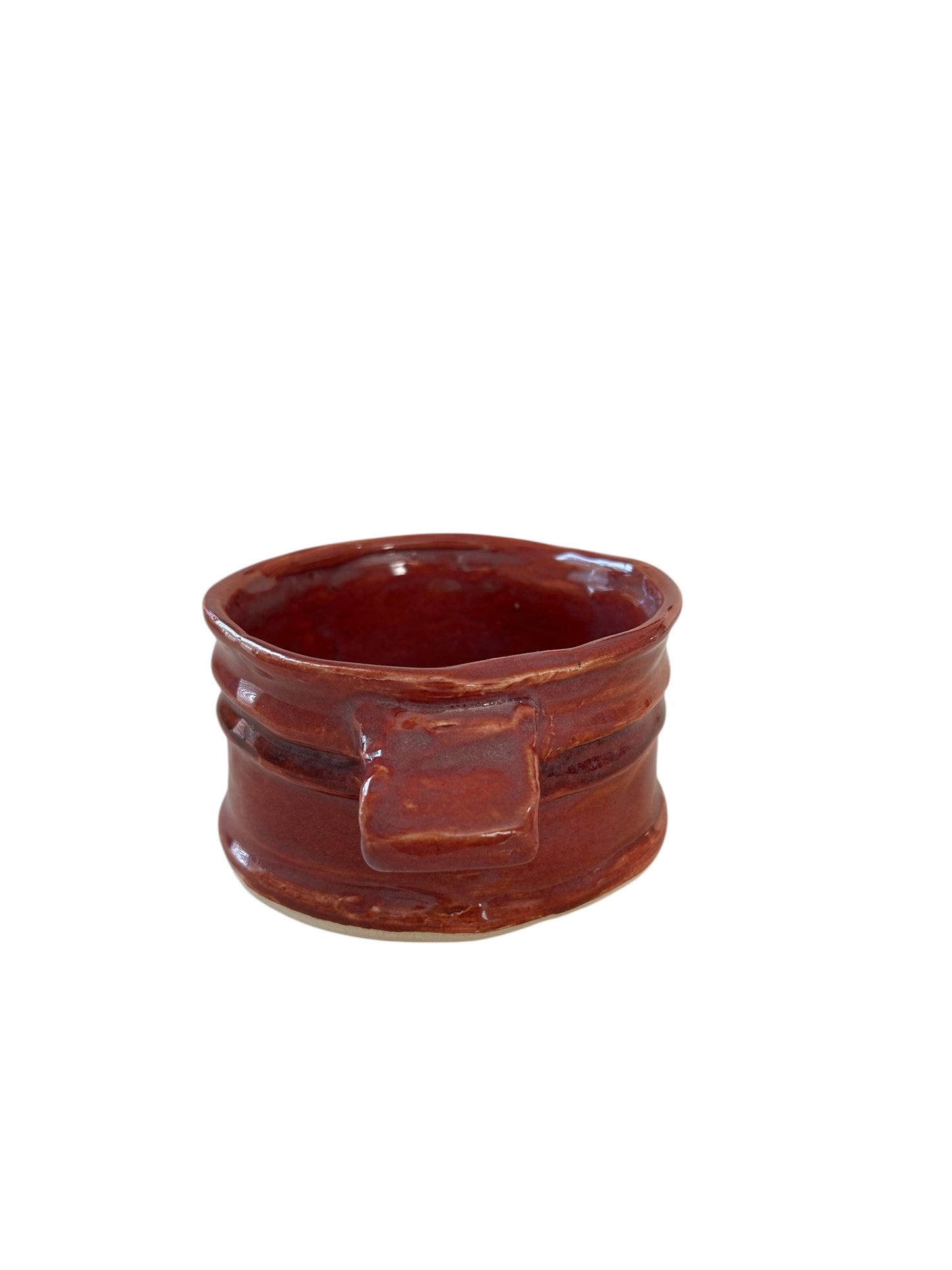 Medium Extruded Soufflé Baking Dish #1 in Red Rock Glaze
