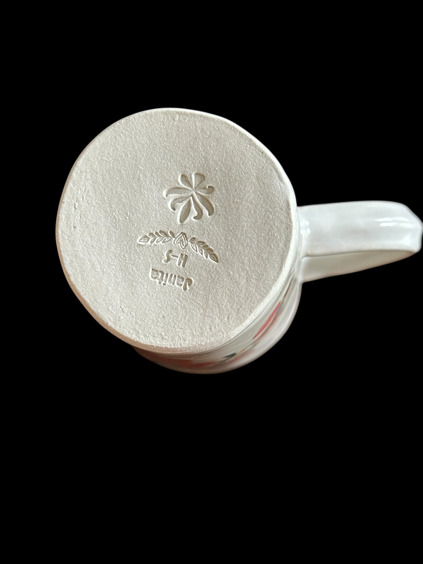 Travel Mug #1 with Handpainted Cardinal and Stylized Flowers