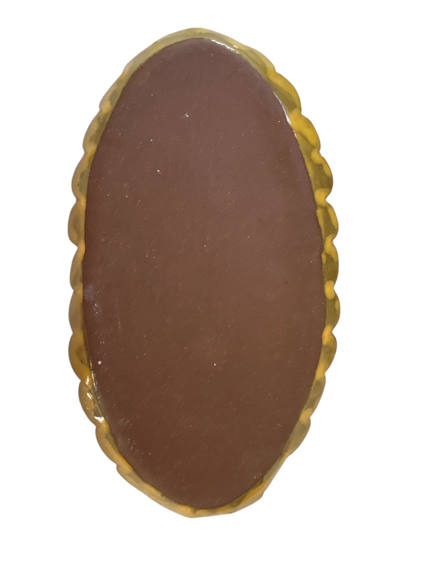 Small Handbuilt Textured Nachos Platter #33 with Scalloped Rim with Festive Southwestern Designs in Bold Colors
