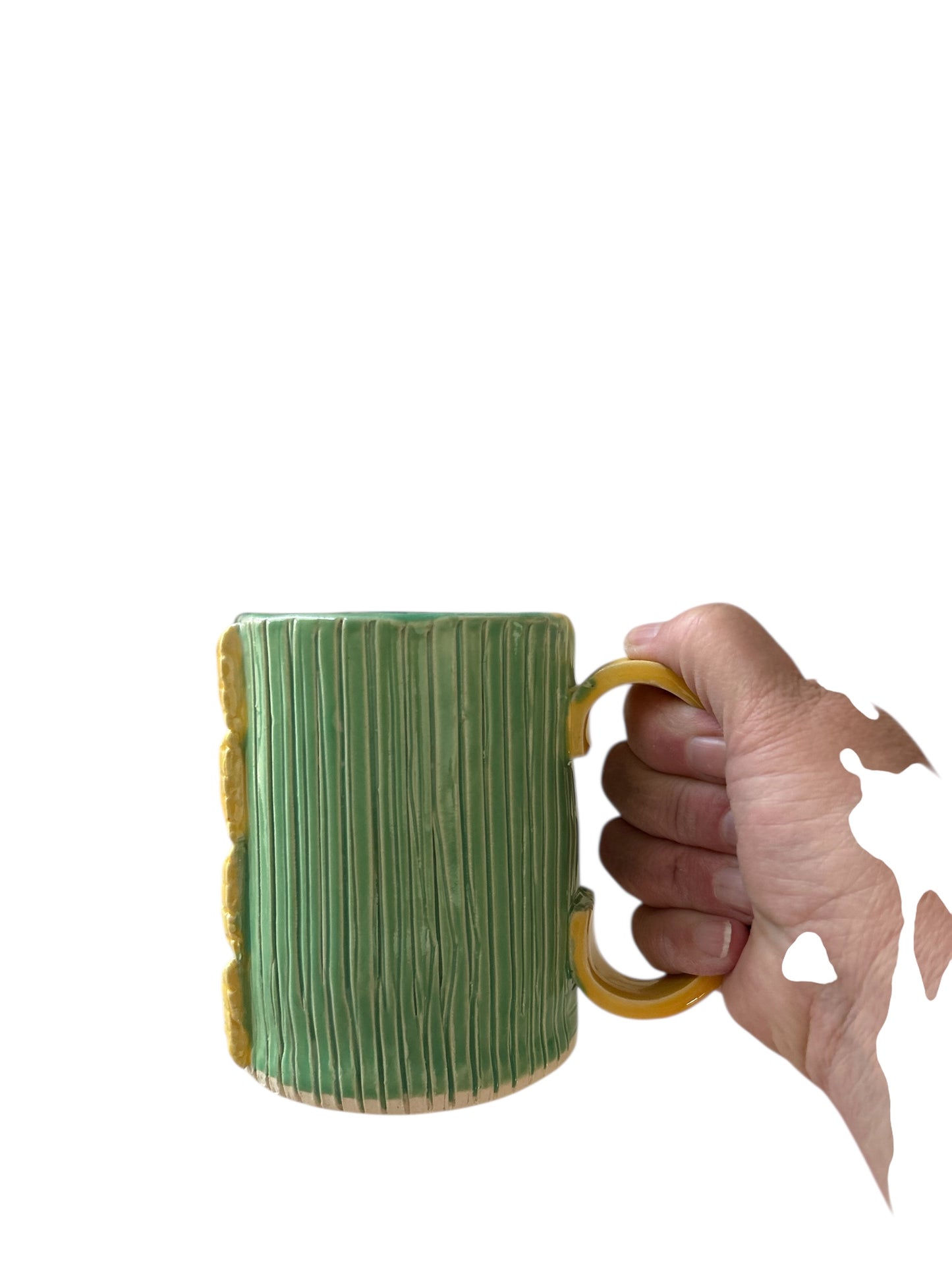 Handbuilt Mug #46 with Harlequin Designs