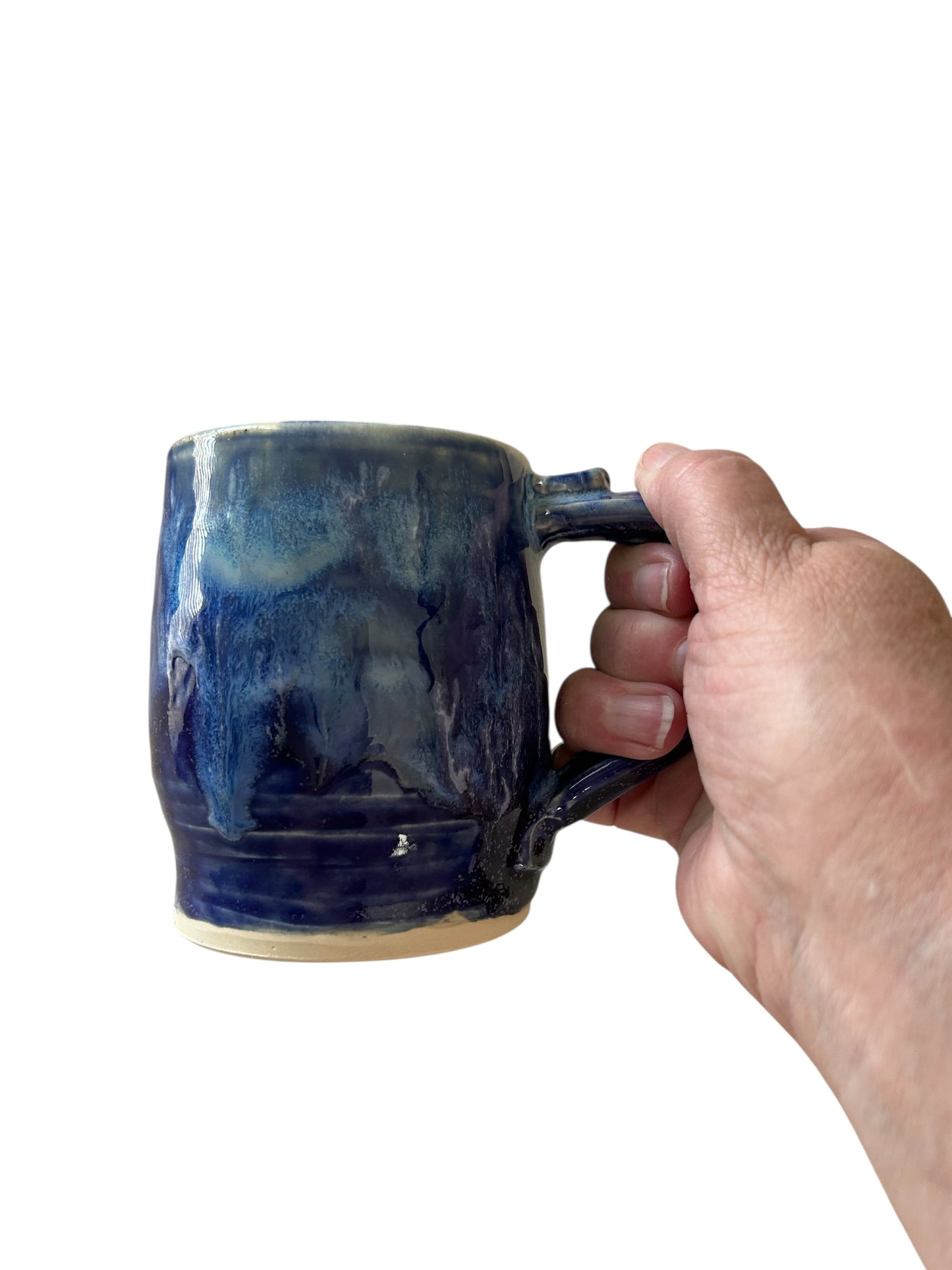 Wheel-Thrown Mug #56 in Aspen Blue