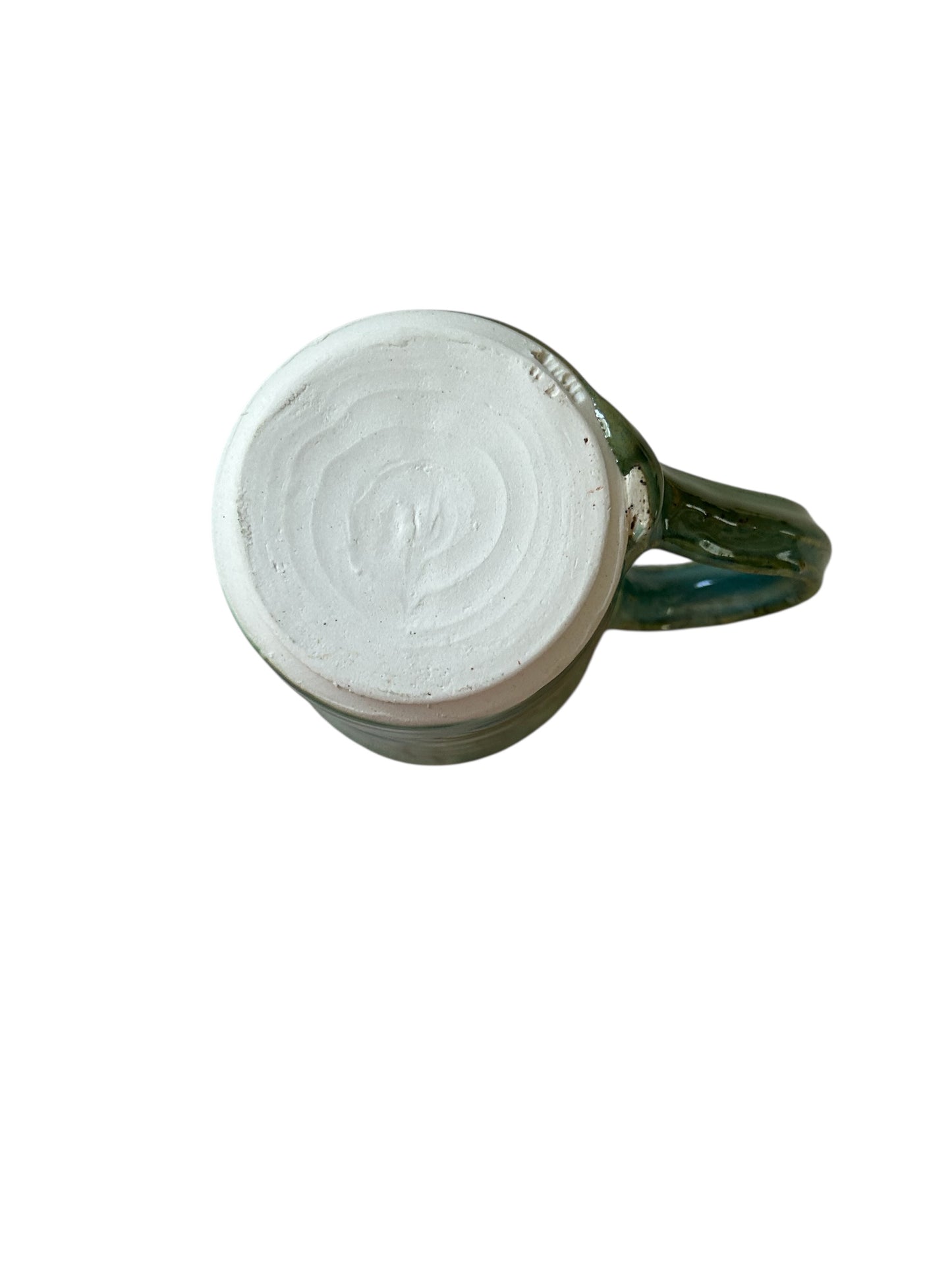 Wheel-Thrown Mug #77 in Aspen Green