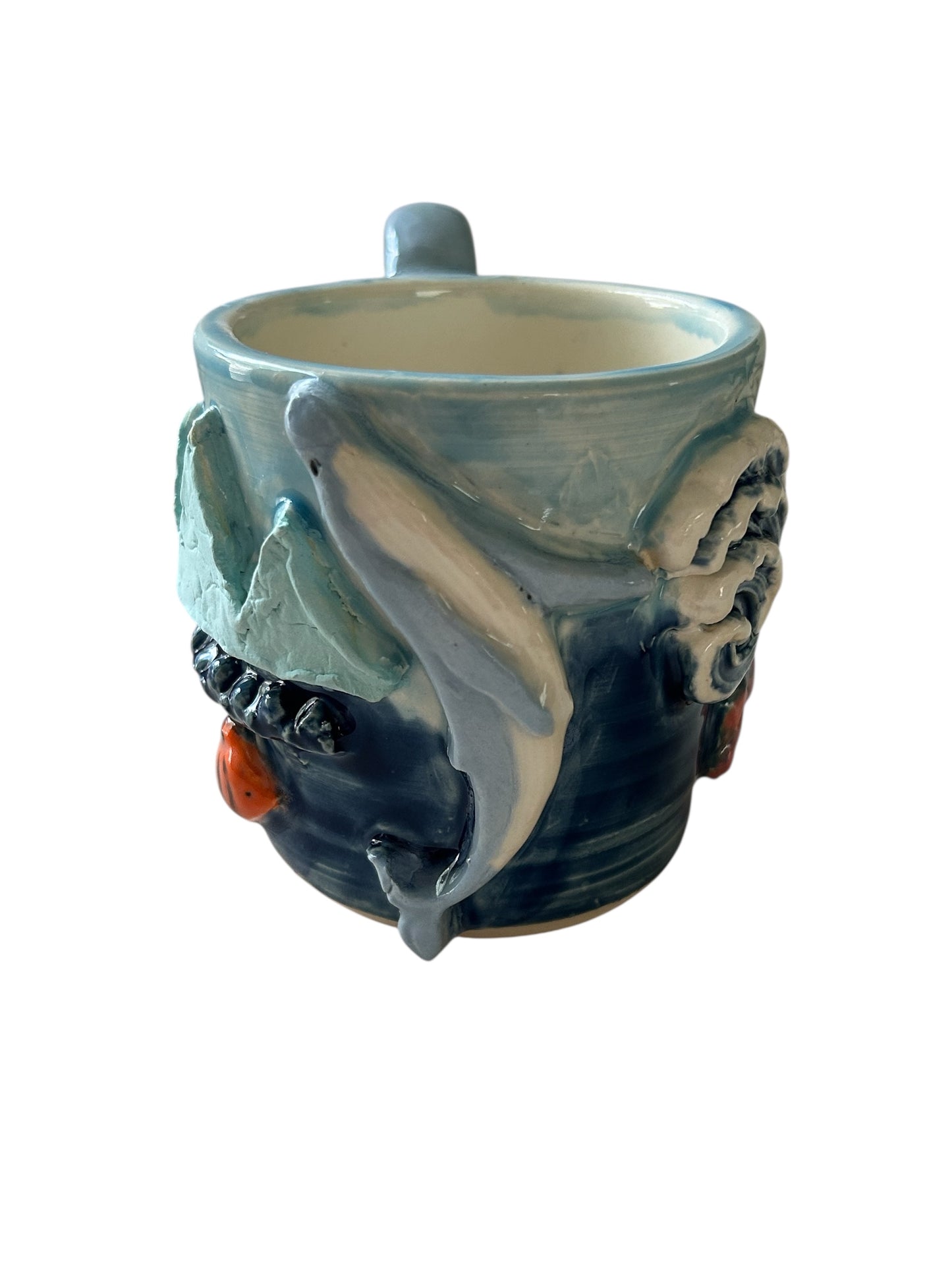 Sculpture Mug #7 with Jumping Whale and Icy Mountains