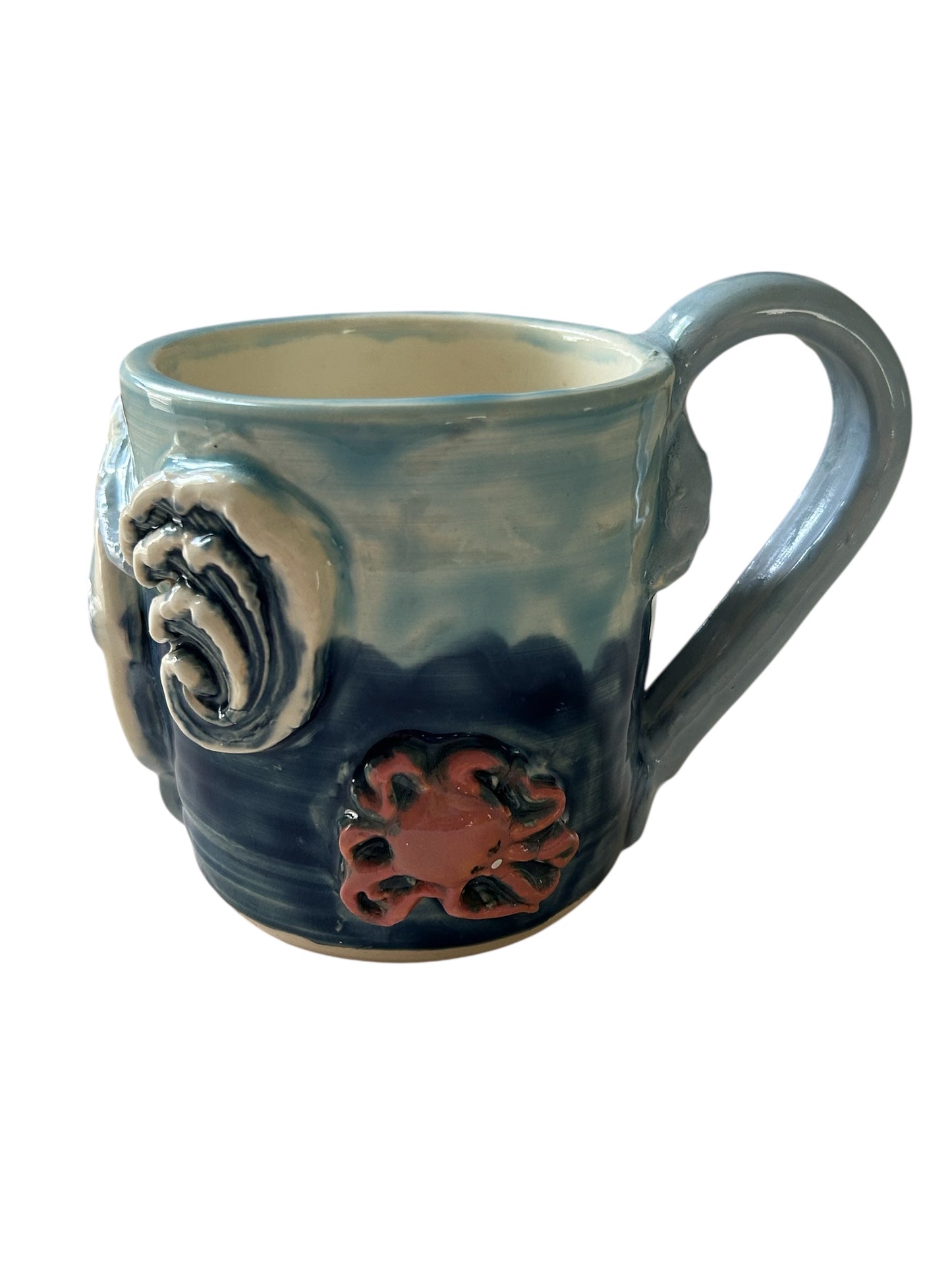 Sculpture Mug #7 with Jumping Whale and Icy Mountains