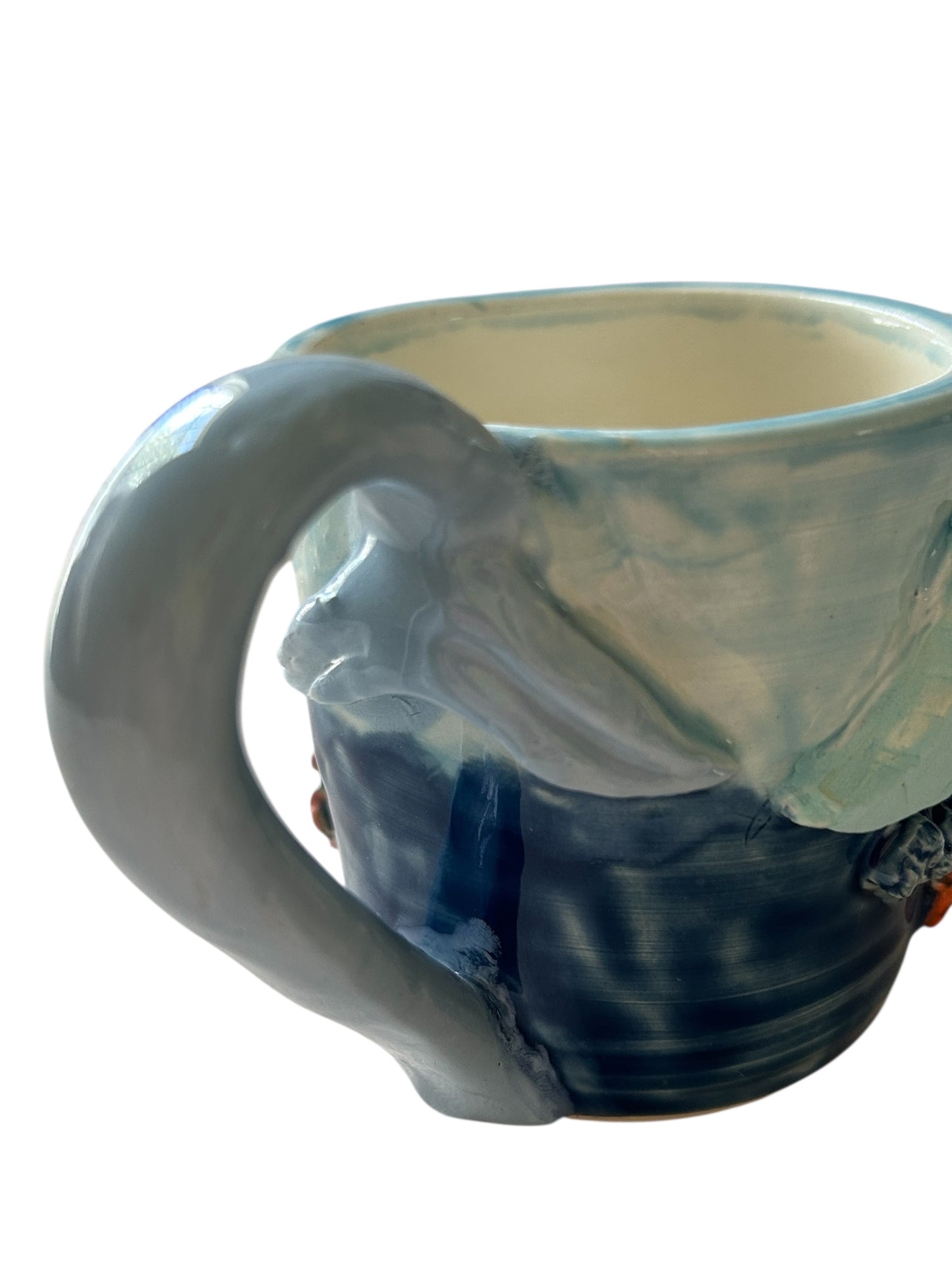 Sculpture Mug #7 with Jumping Whale and Icy Mountains