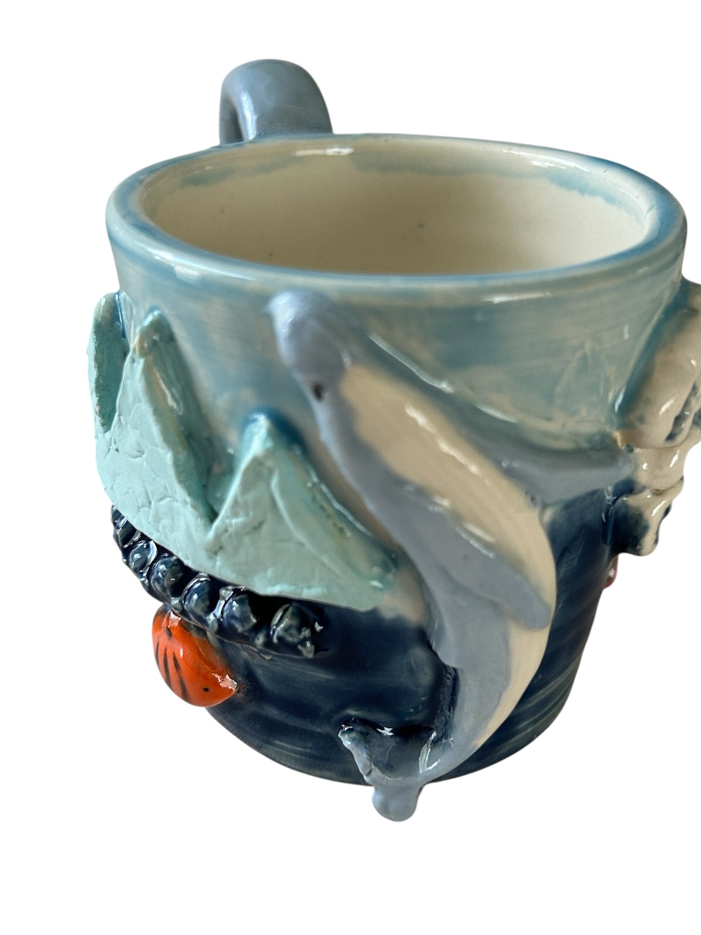 Sculpture Mug #7 with Jumping Whale and Icy Mountains