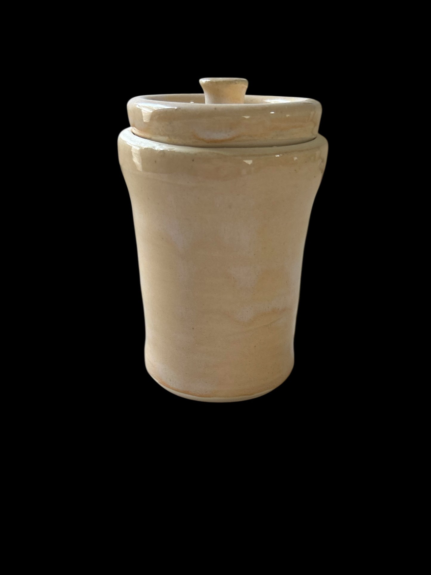 Button Jar #37 with Drop-In Lid and Button Topper in Pale Yellow