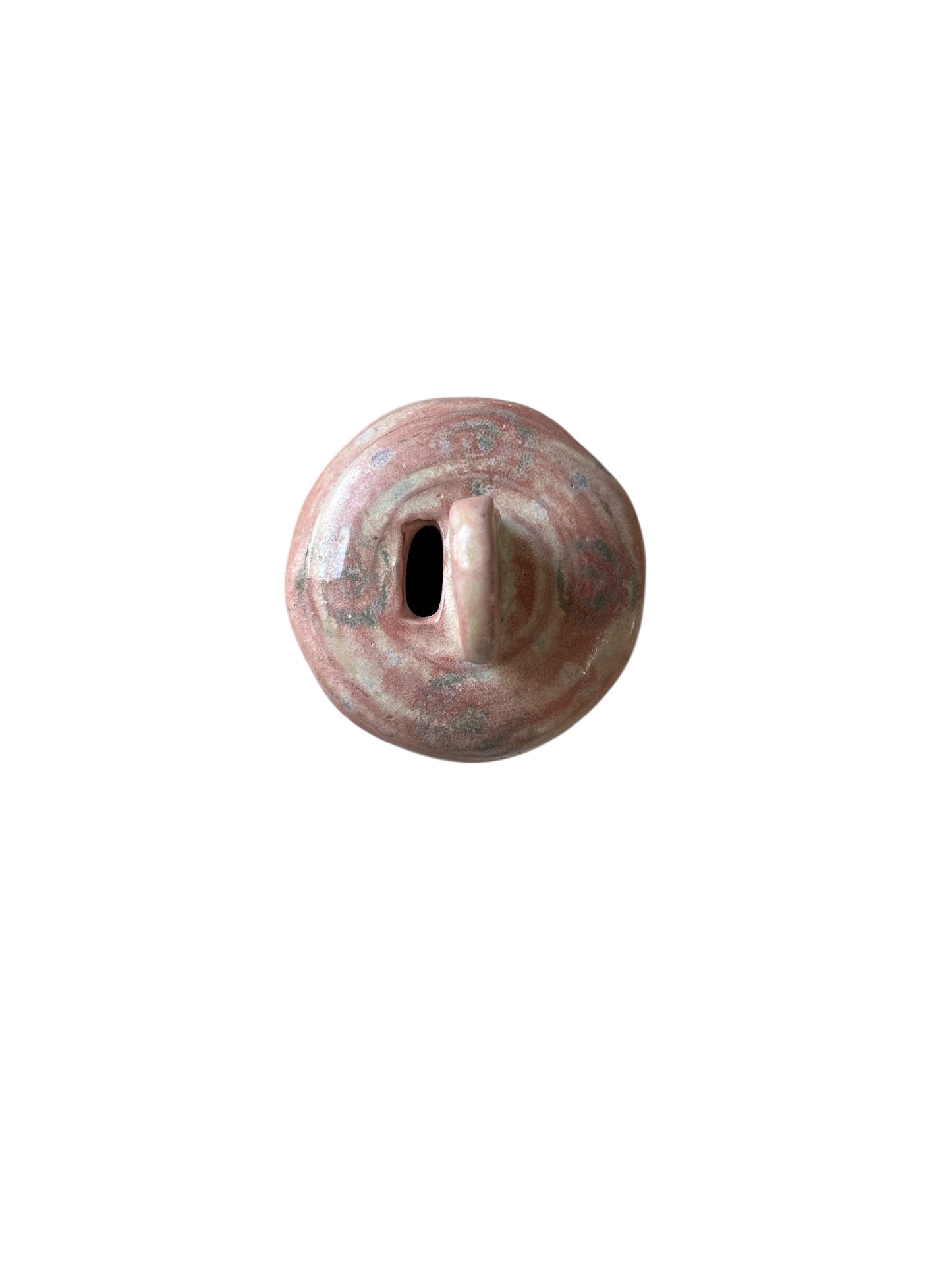 Small Lidded Dream Jar # 48 in Light Pink with Spiral Topper
