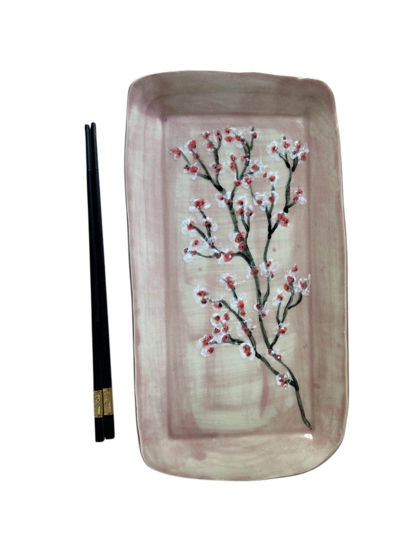 Complete Japanese-Style Dinnerware Set for One #41 with Cherry Blossom Designs