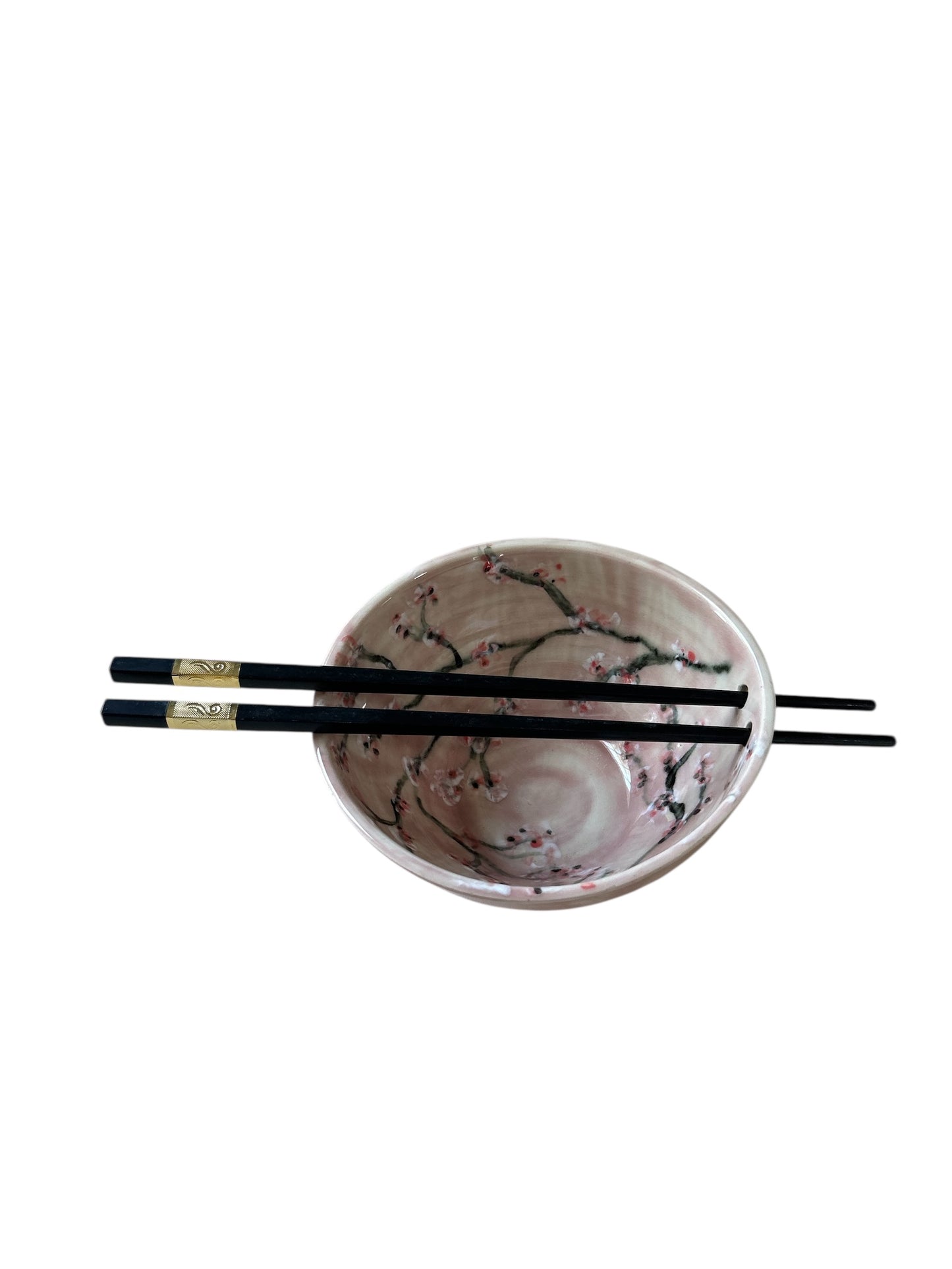 Complete Japanese-Style Dinnerware Set for One #41 with Cherry Blossom Designs