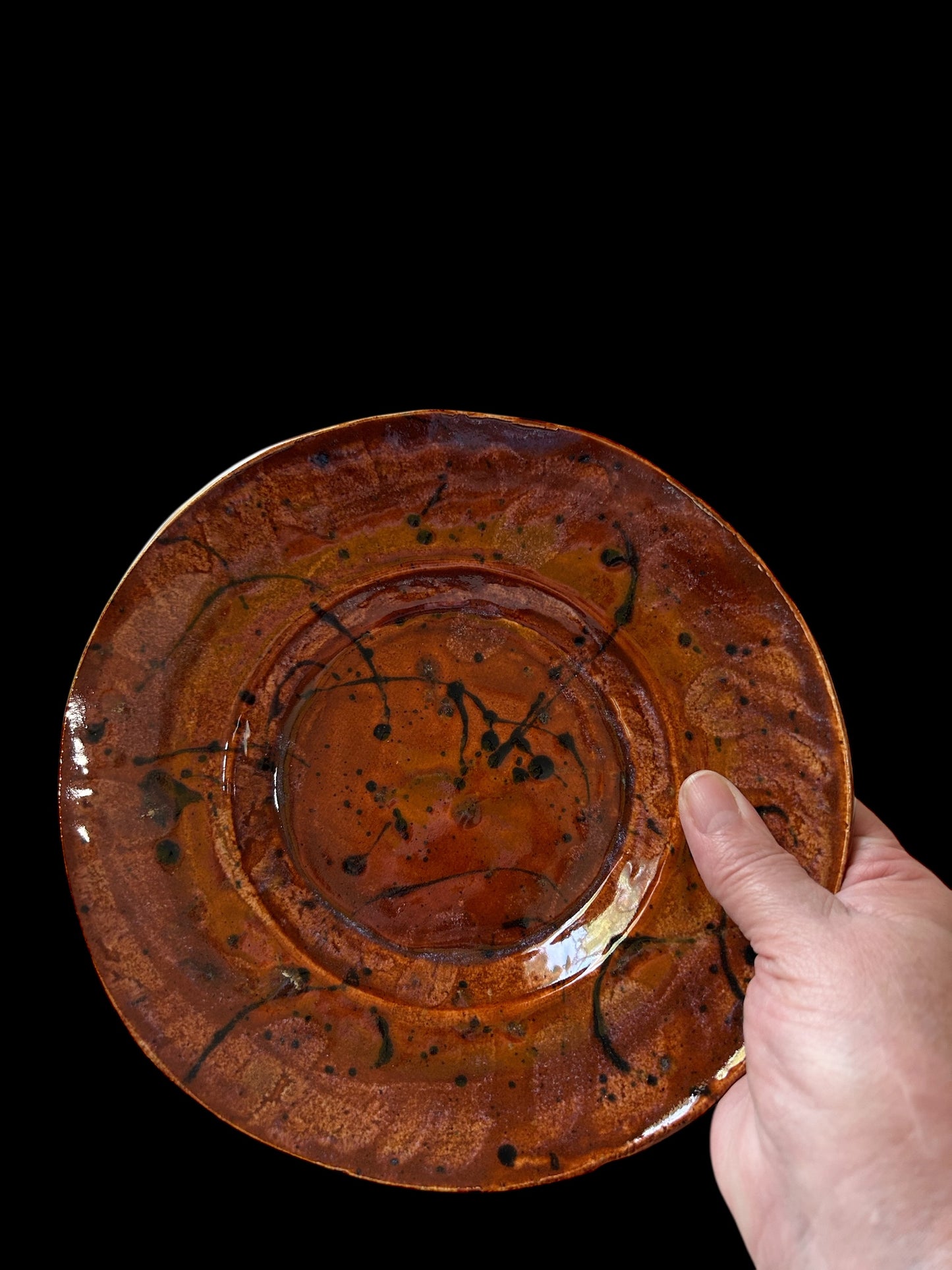 Complete Southwestern Dinnerware Set for One #5 in Sienna Brown and Black