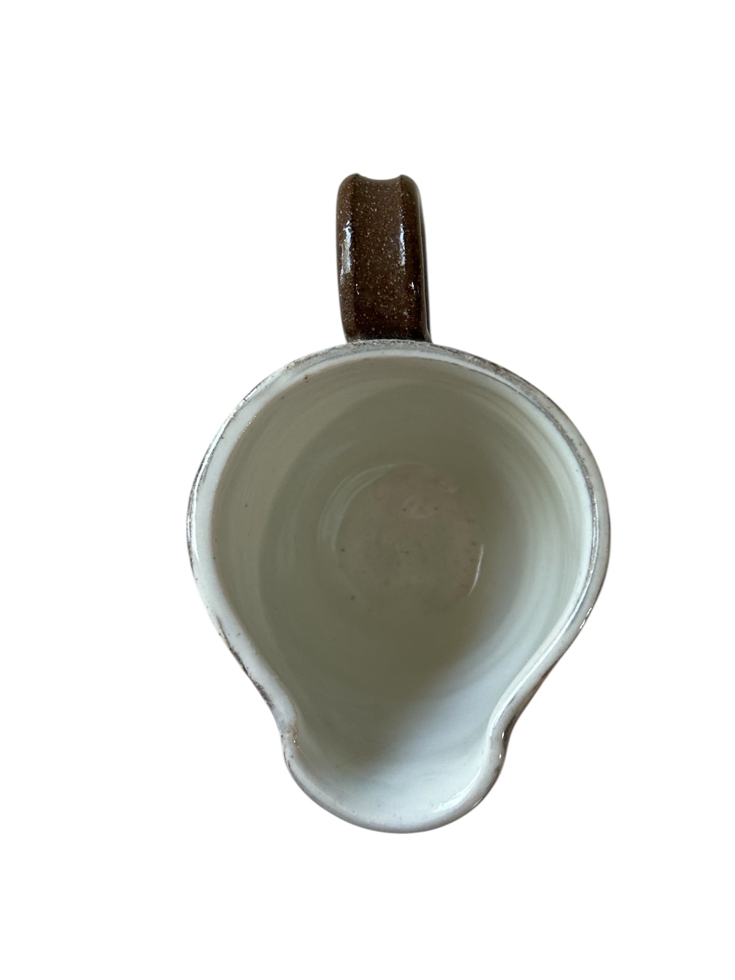 Marbled Wheel-Thrown Creamer #27 in White and Dark Chocolate Stoneware Clay
