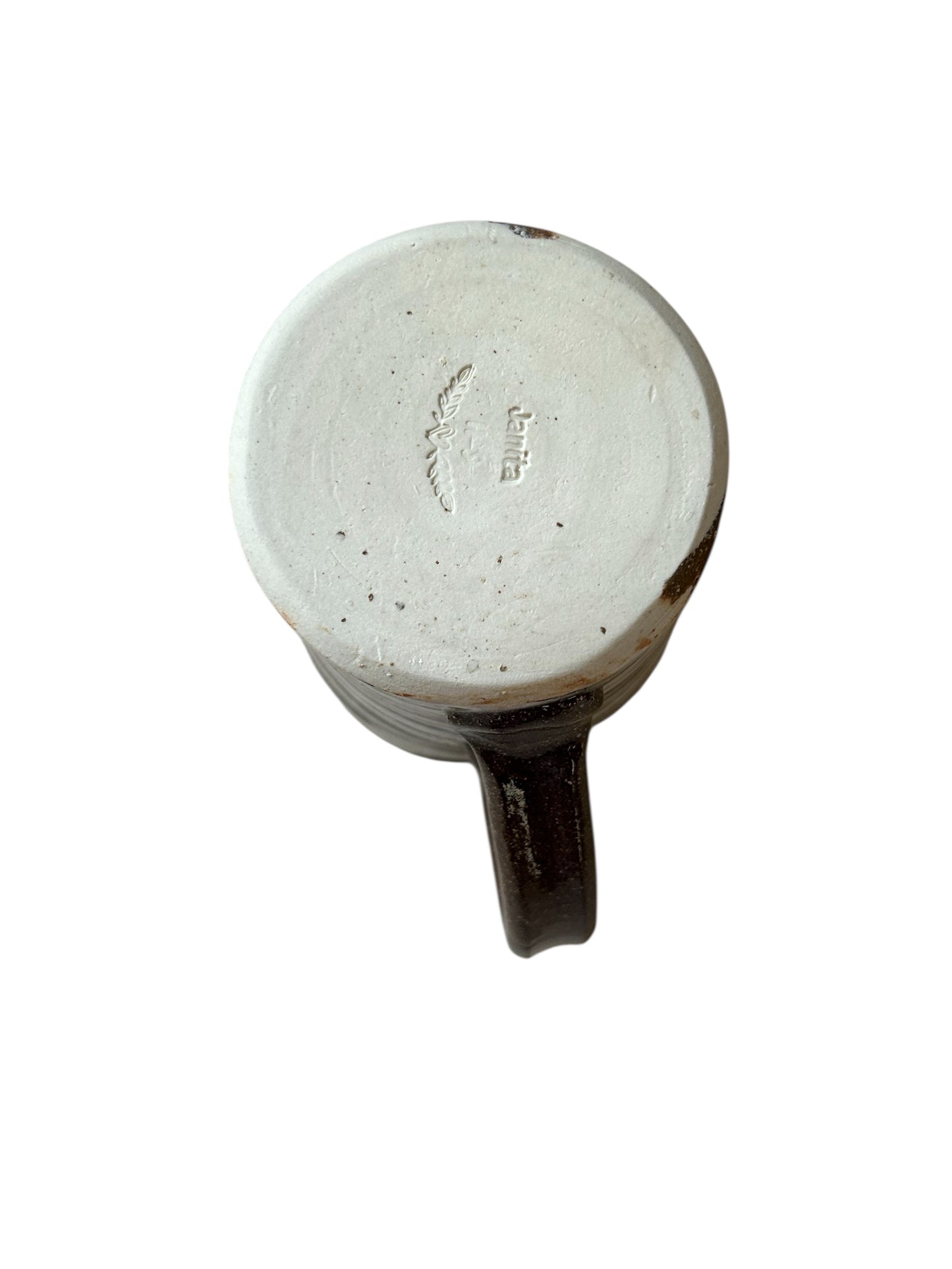 Marbled Wheel-Thrown Creamer #27 in White and Dark Chocolate Stoneware Clay
