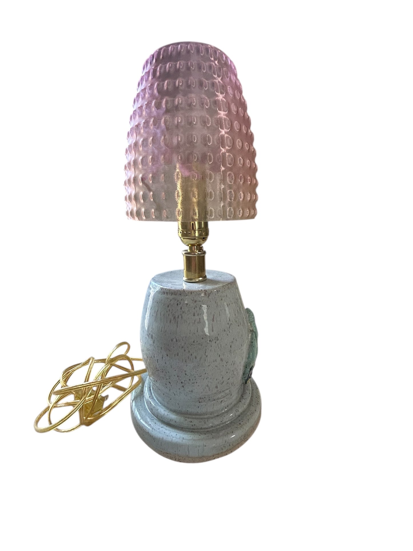 Fantasy Lamp #1 with Sprigged and Applique Dragon and 3D Printed Lampshade