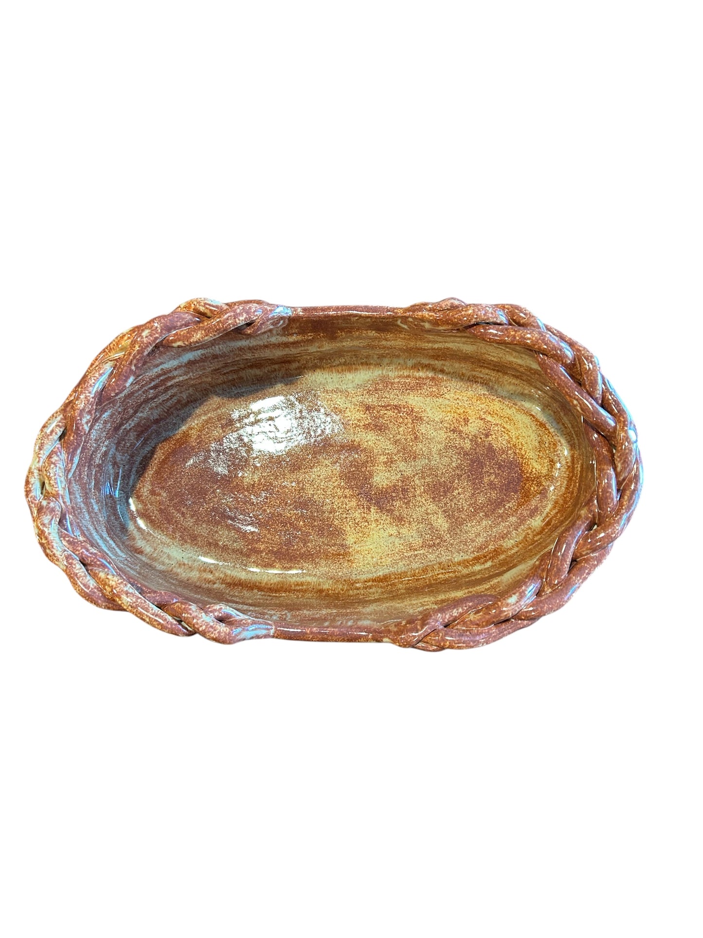Restaurant-Style Coiled Bread Basket #1 with Braided Rim