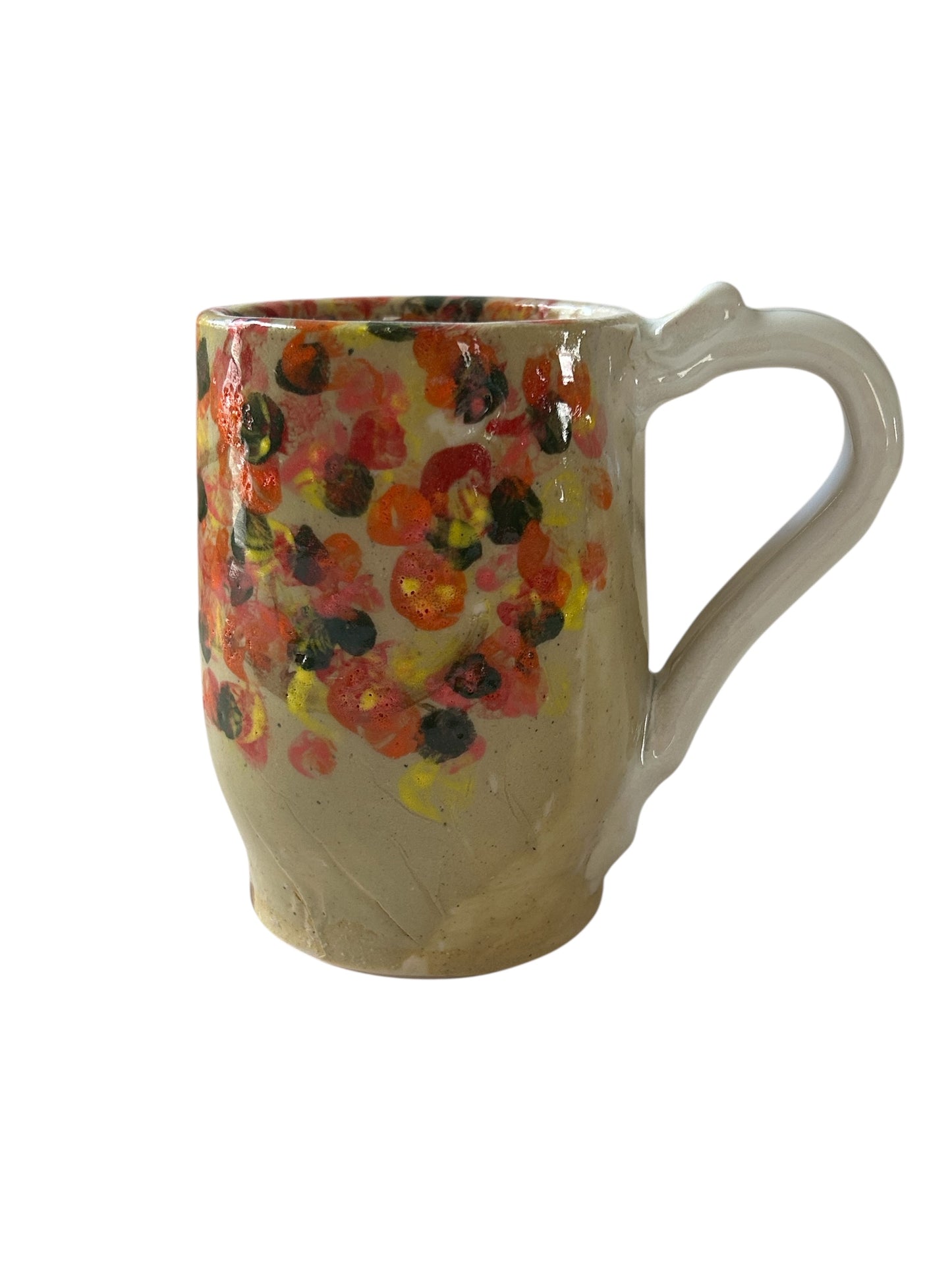 Monoprint Mug #3 with Autumn Tree Design