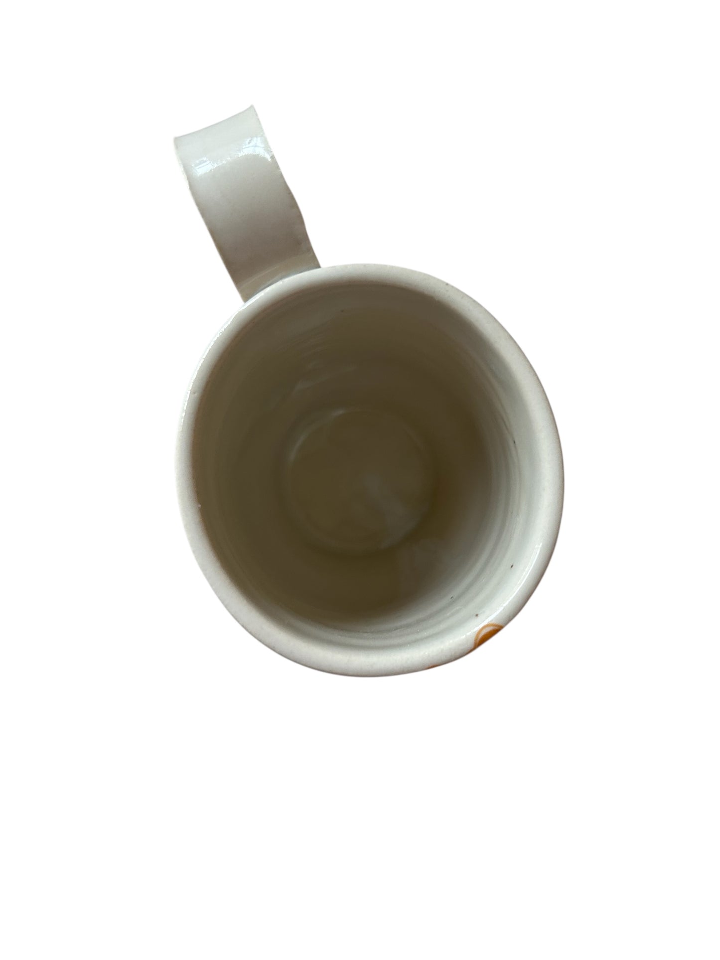 Wheel-Thrown Mug #39 with Cute Kitty Playing Flute Design