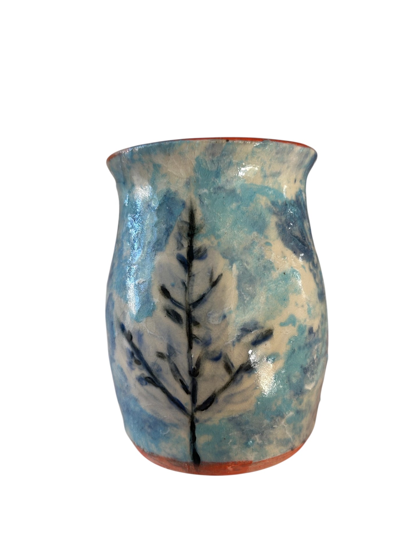 Textured Breakfast Set #11 with Iced Leaf in Winter Blue