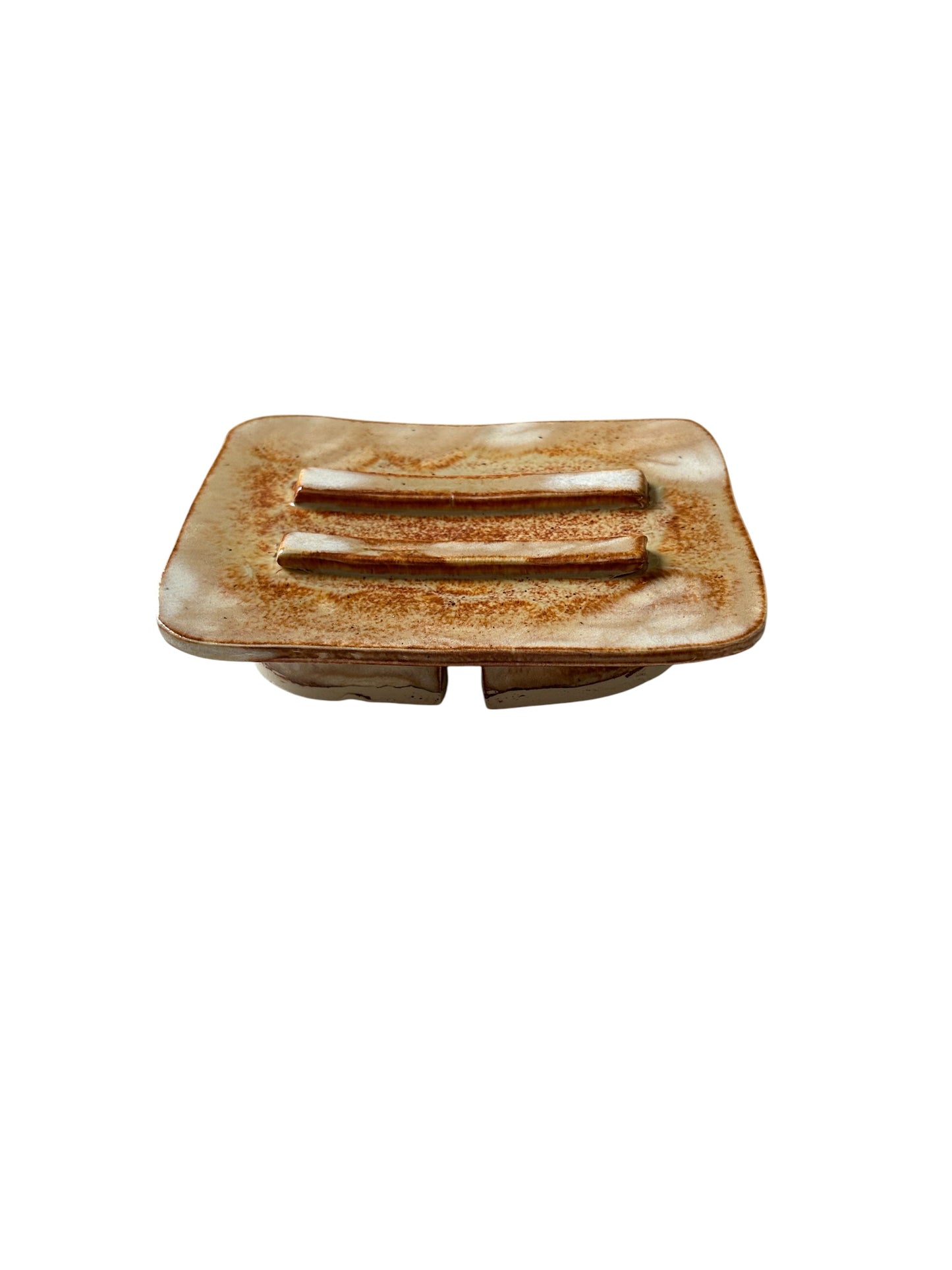 Pedestal Soap Dish #52 in Deep Sienna Speckle