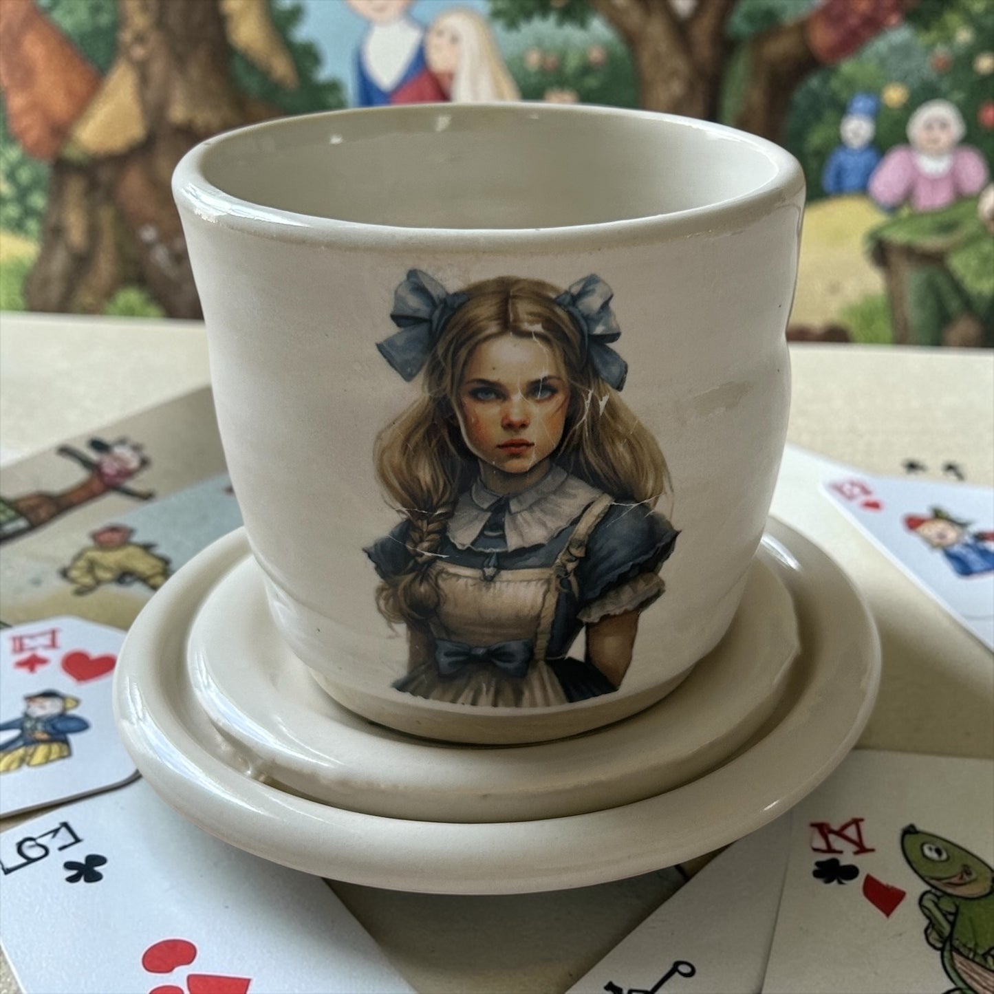 Alice in Wonderland Tea Cup #1 with Matching Saucer
