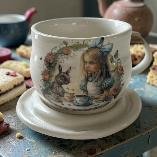 Alice in Wonderland Tea Party Tea Cup #2 with Matching Saucer