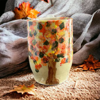 Monoprint Mug #3 with Autumn Tree Design