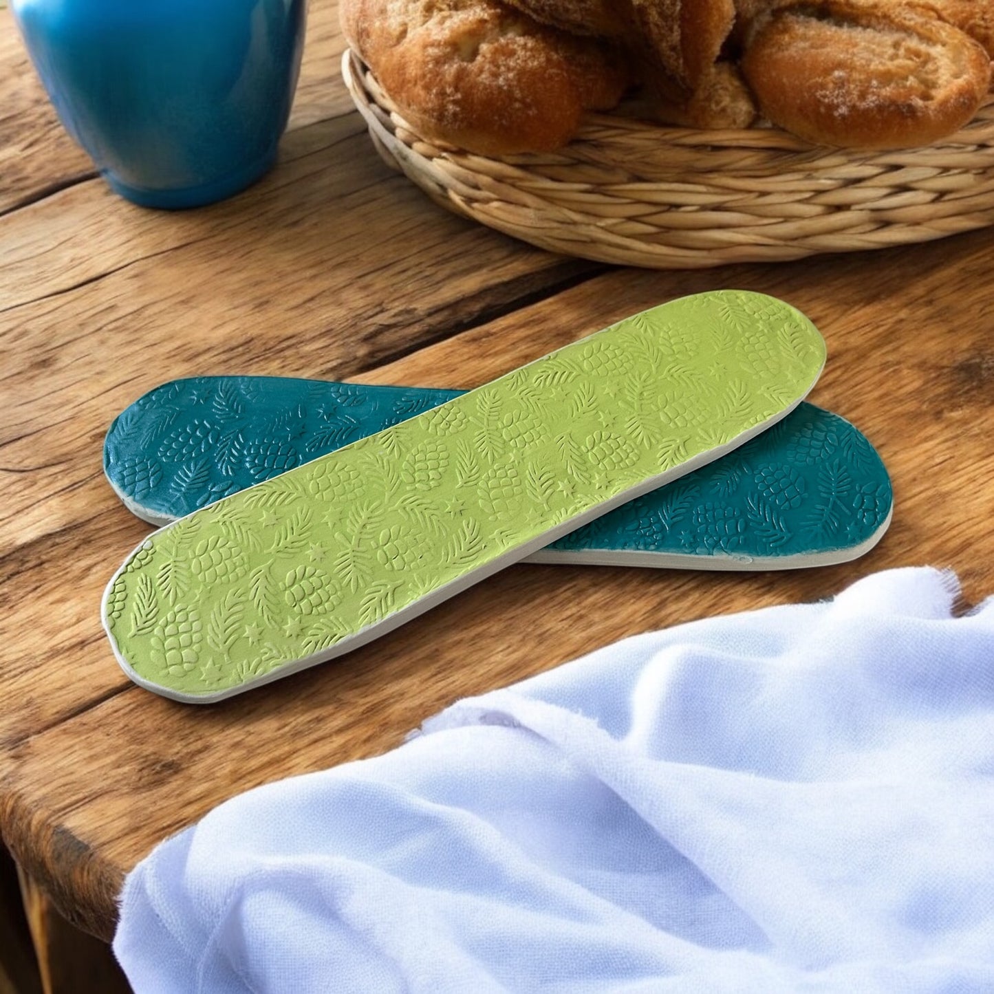 Bread Warmer #3 for Loaves in Pear Green or Teal Blue