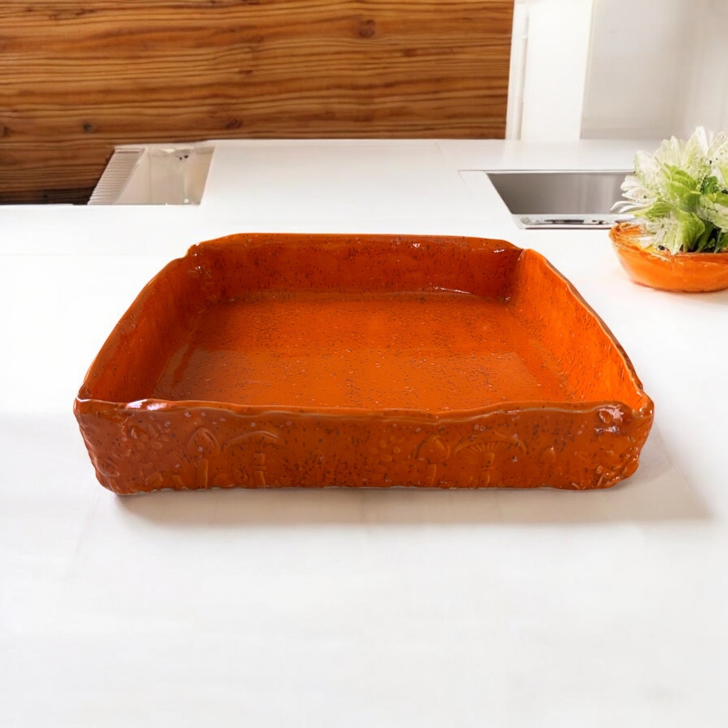 Brownie Pan Casserold #51 in Autumn Orange