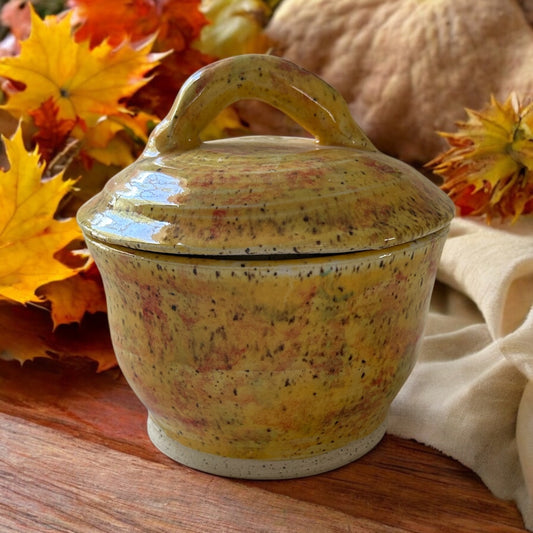 Small Lidded Candy Dish #12 in Autumn Colors