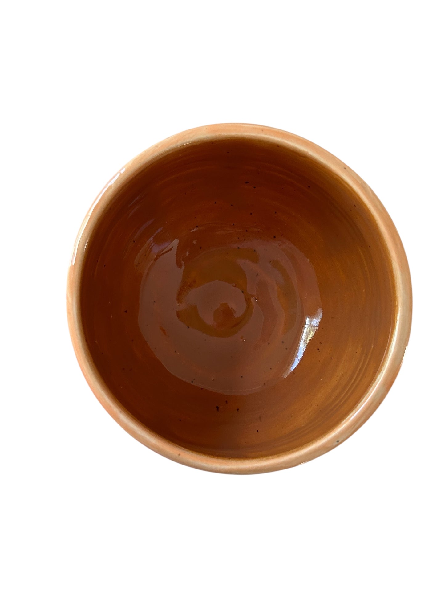 Carved Candy Bowl #2 with Wheat Designs in Tangerine