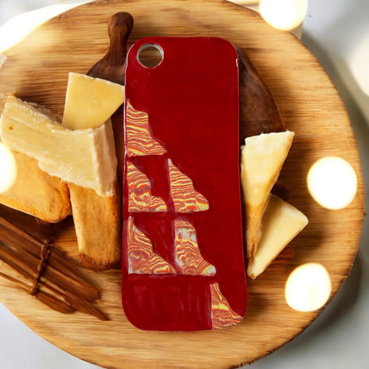 Handbuilt Nerikomi Cheeseboard/Charcuterie Board in Magma
