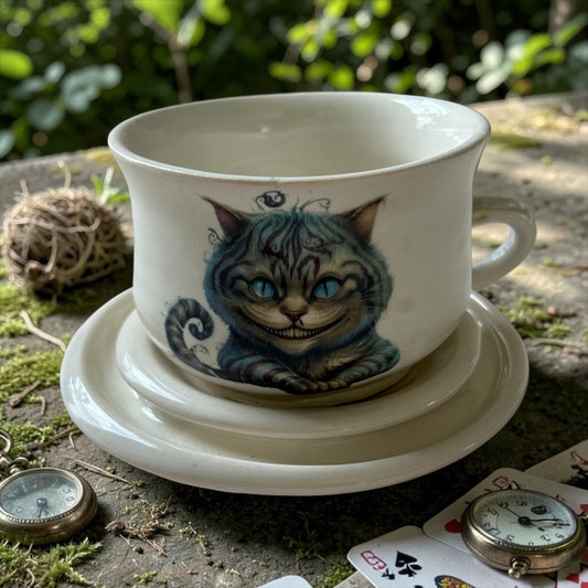 Cheshire Cat Tea Cup #1 with Matching Saucer