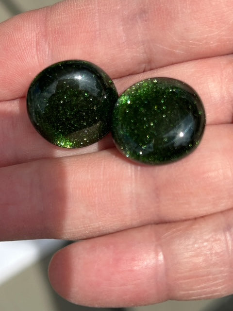 Homemade Fused Glass Dragon Scale Earrings
