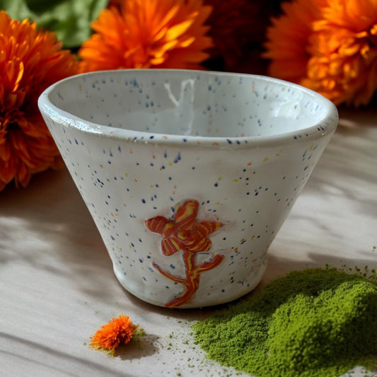Nerikomi Chawan Tea Bowl #1 in Sunset and Speckle