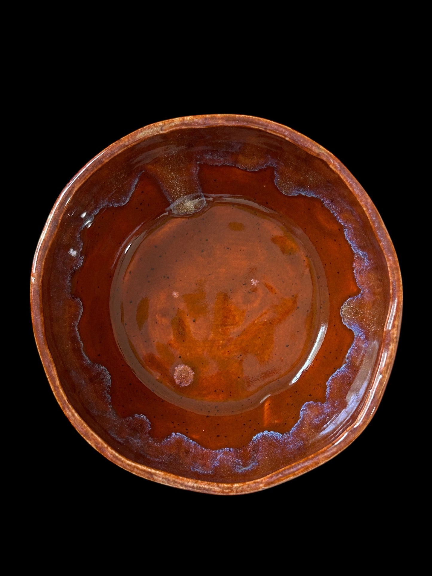 Small 5" Slip Cast Snack Bowl #88 in Deep Sienna Speckle