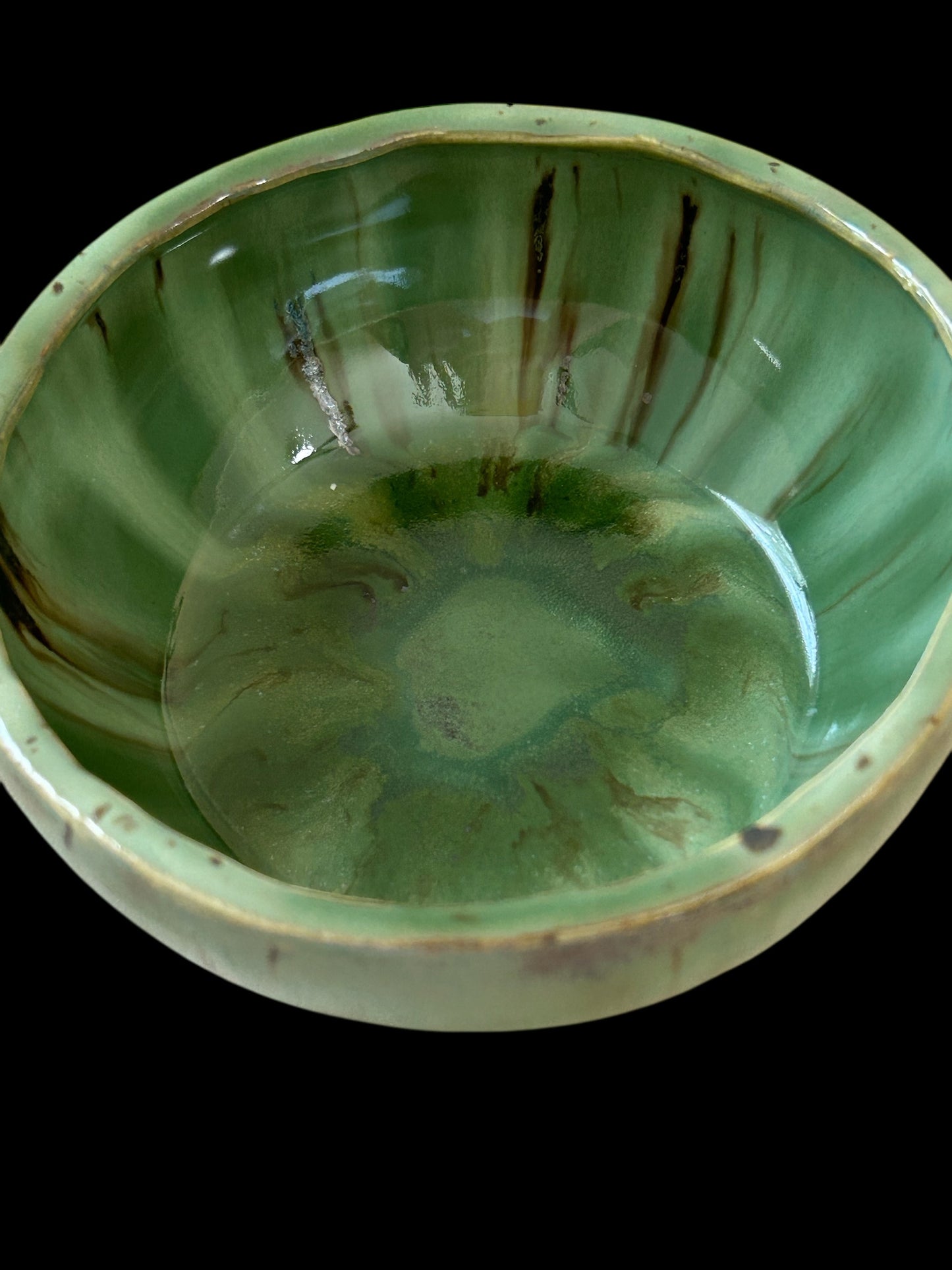 Small 5" Slip Cast Snack Bowl #89 in Aspen Green