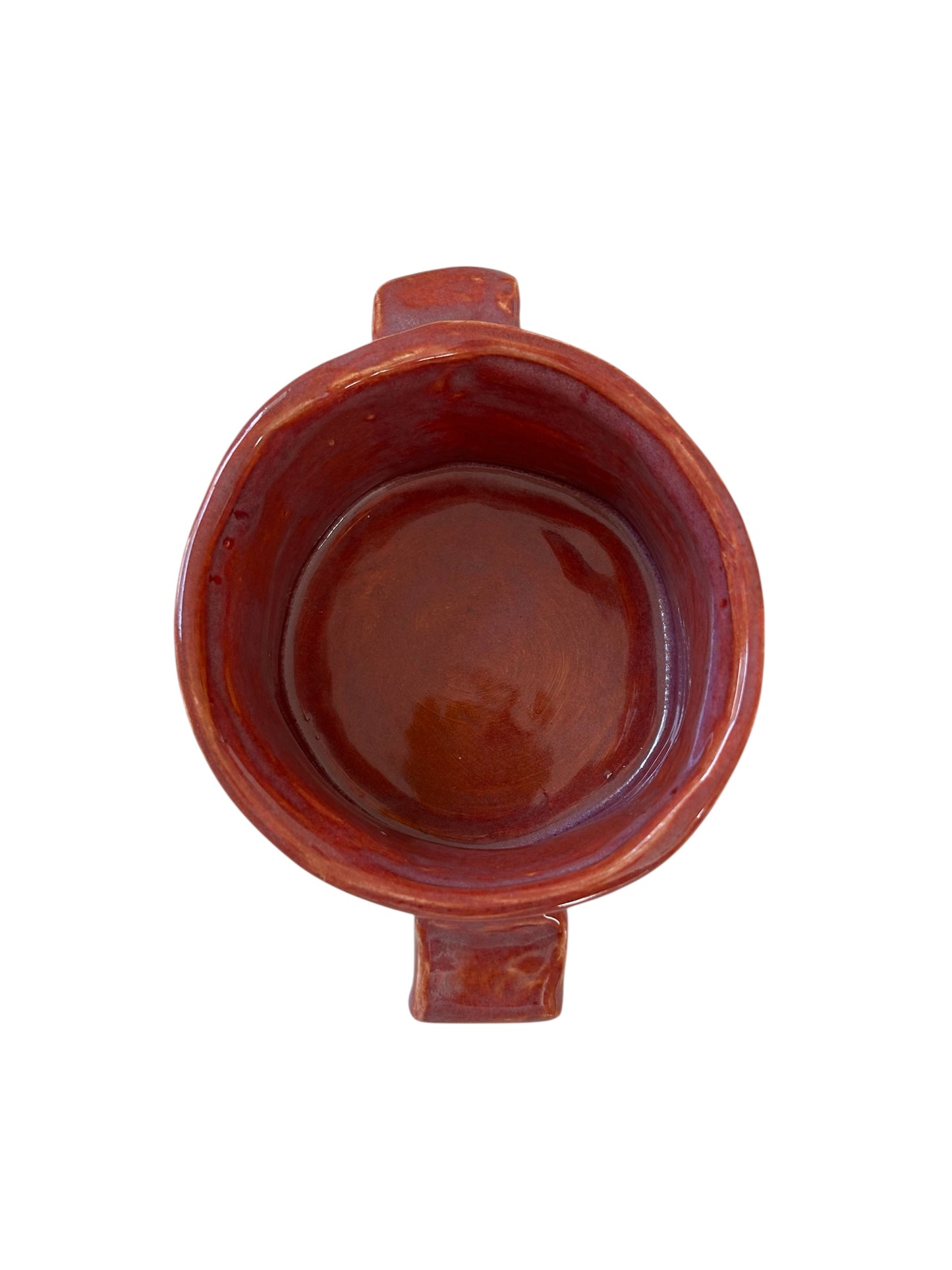 Medium Extruded Soufflé Baking Dish #1 in Red Rock Glaze