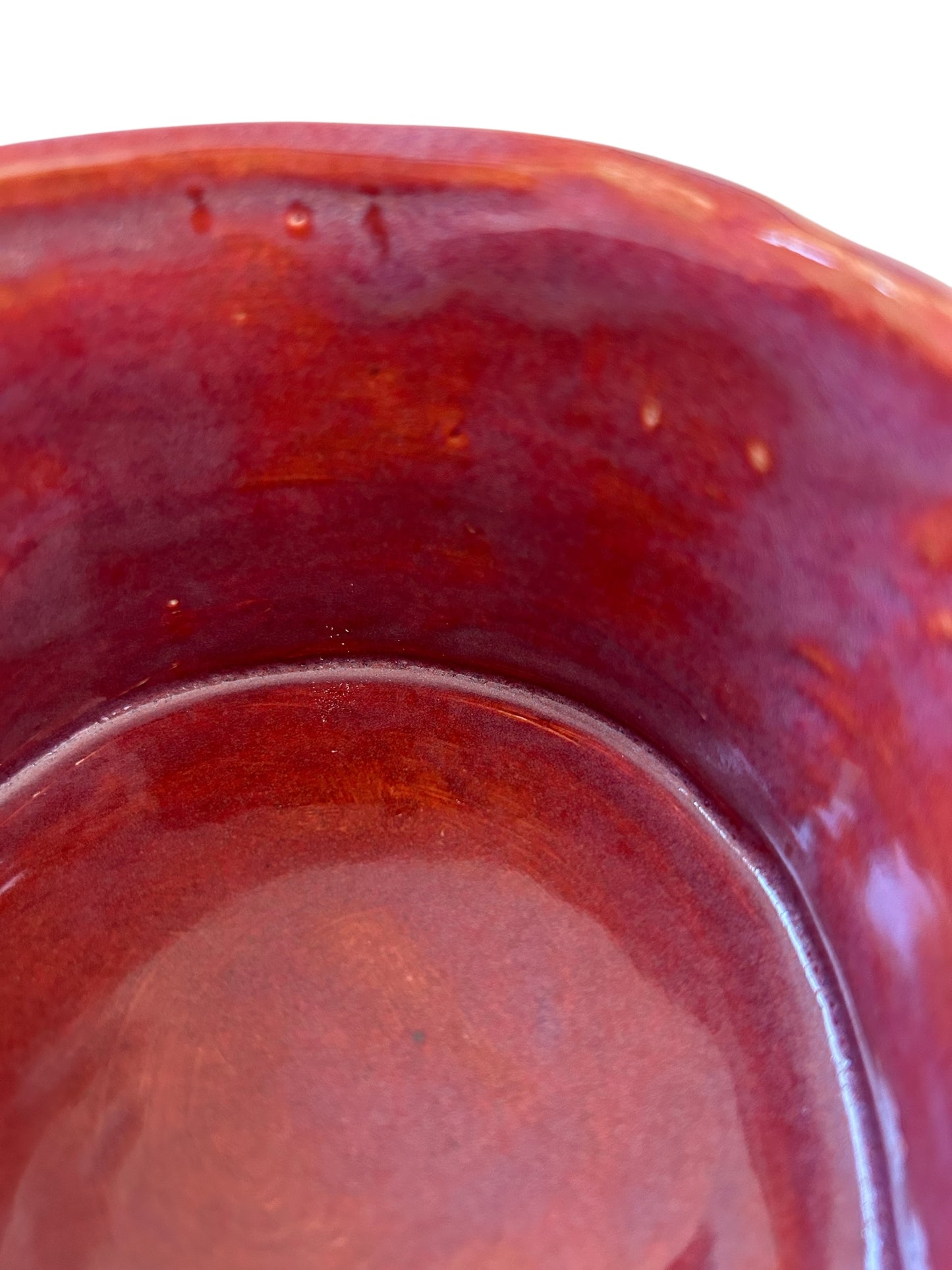 Medium Extruded Soufflé Baking Dish #1 in Red Rock Glaze