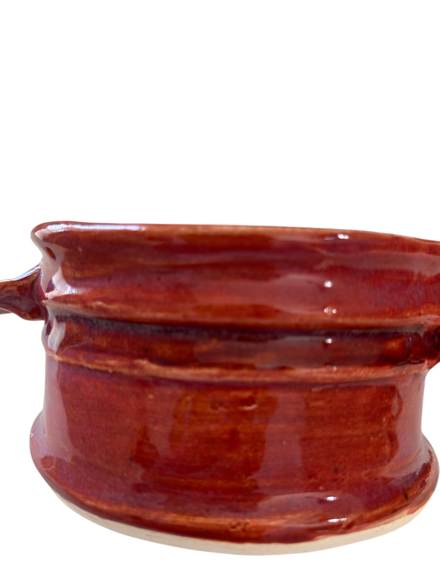 Medium Extruded Soufflé Baking Dish #1 in Red Rock Glaze