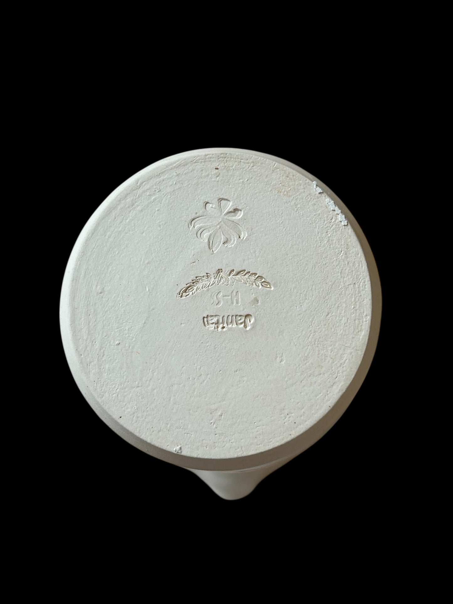 Wheel-Thrown "Flying Nun" Creamer in White and Tangerine