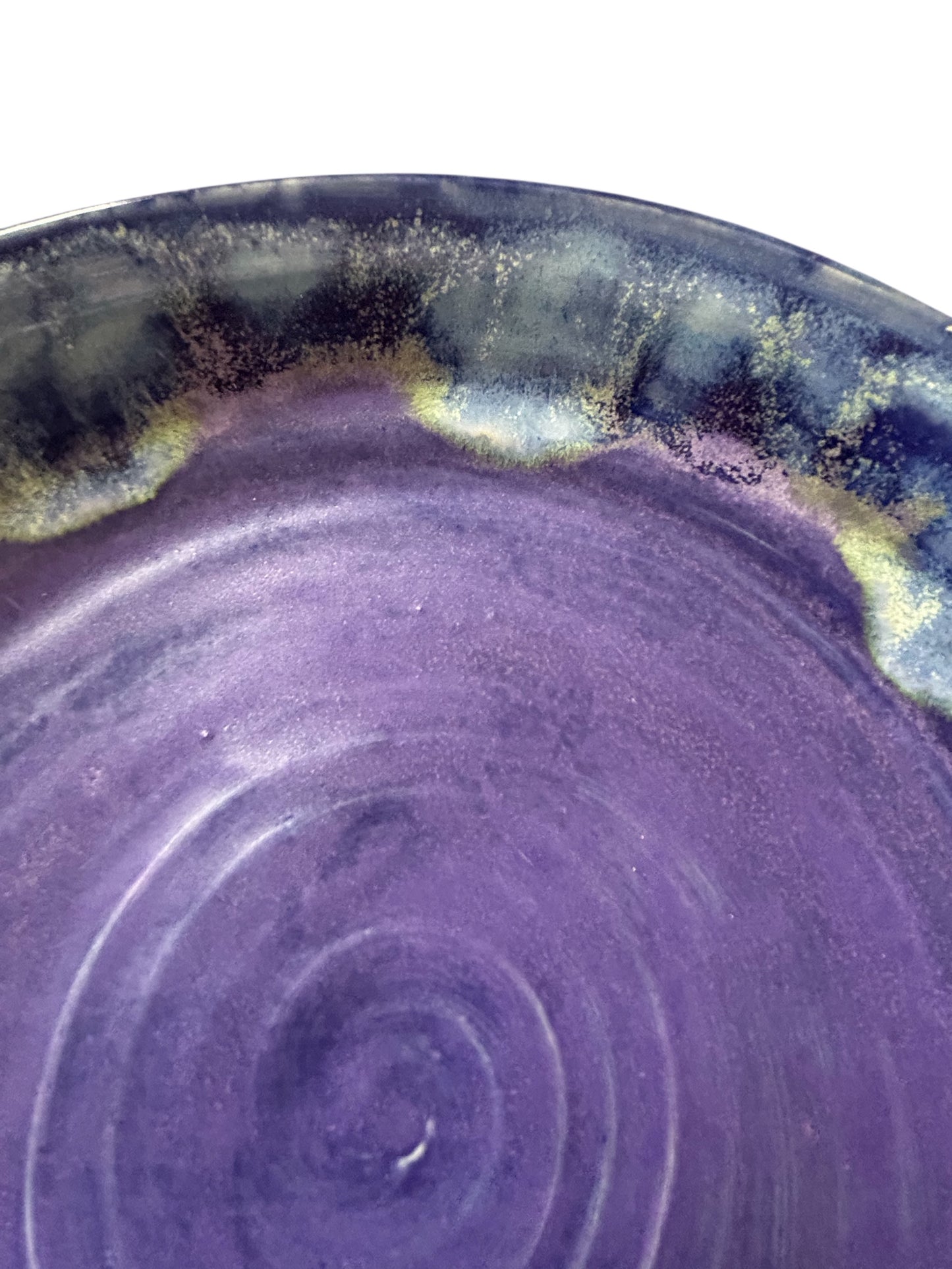 Wheel-Thrown Pie Pan #2 in Aspen Blue