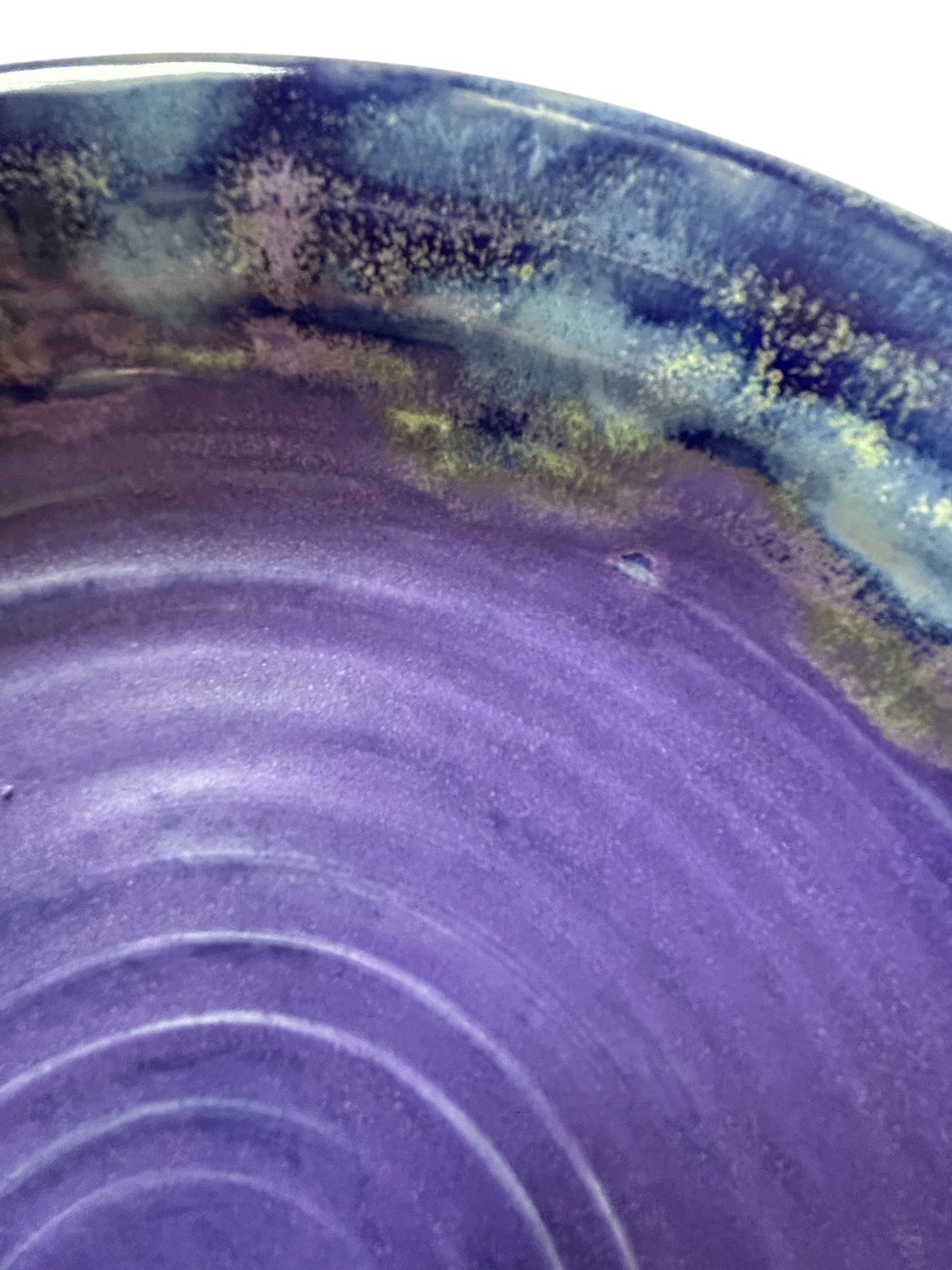 Wheel-Thrown Pie Pan #2 in Aspen Blue