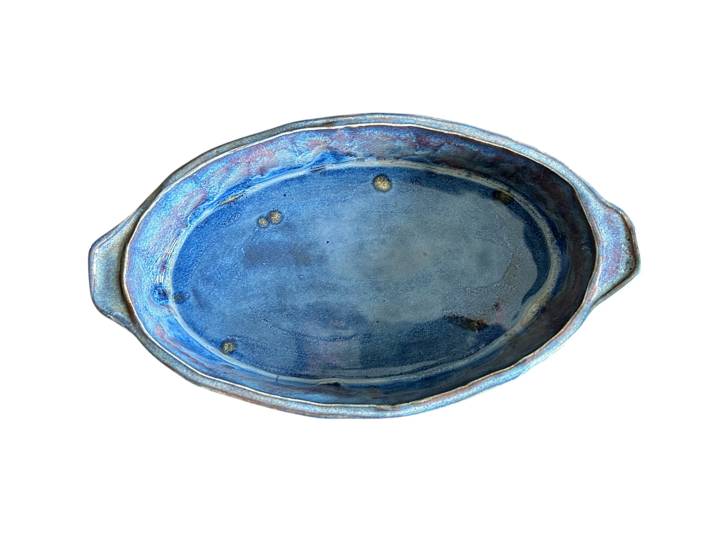 Oval Extruded Casserole #1 with Handles in Vivid Blue