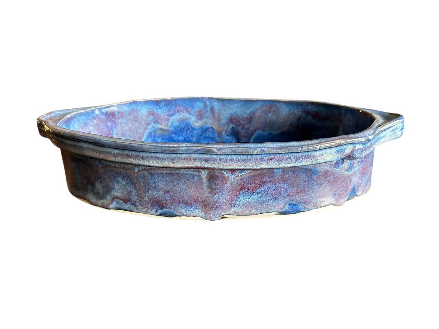 Oval Extruded Casserole #1 with Handles in Vivid Blue